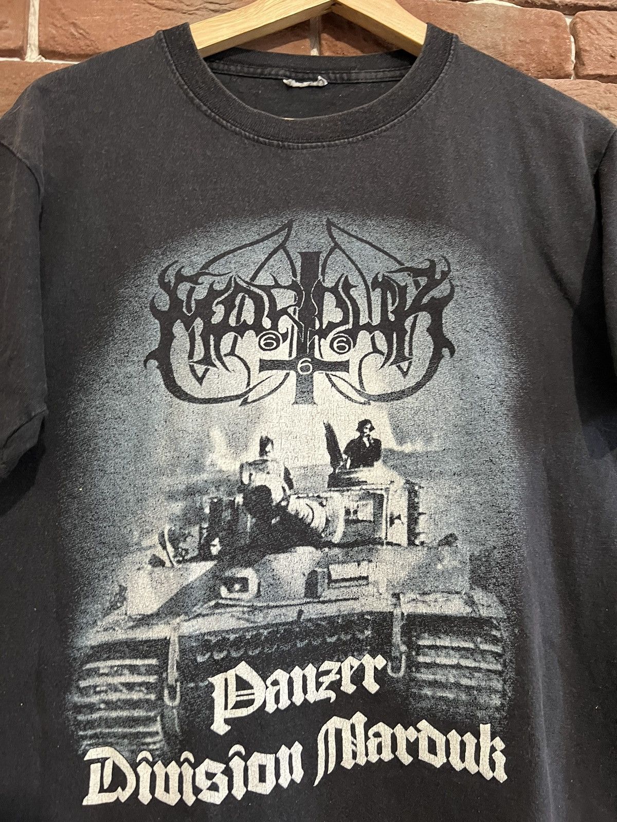 Band Tees Rare 00s Marduk Panzer Division Vintage Black Metal Band Tee Size US M / EU 48-50 / 2 - 3 Thumbnail