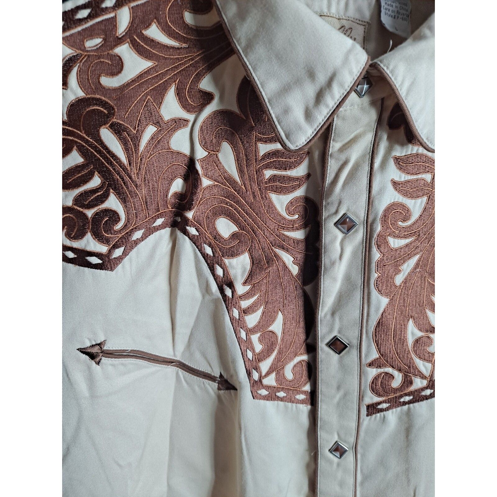 Other Scully Western Shirt Embroidered Cowboy Rodeo Long Sleeve Ta Size US L / EU 52-54 / 3 - 3 Thumbnail