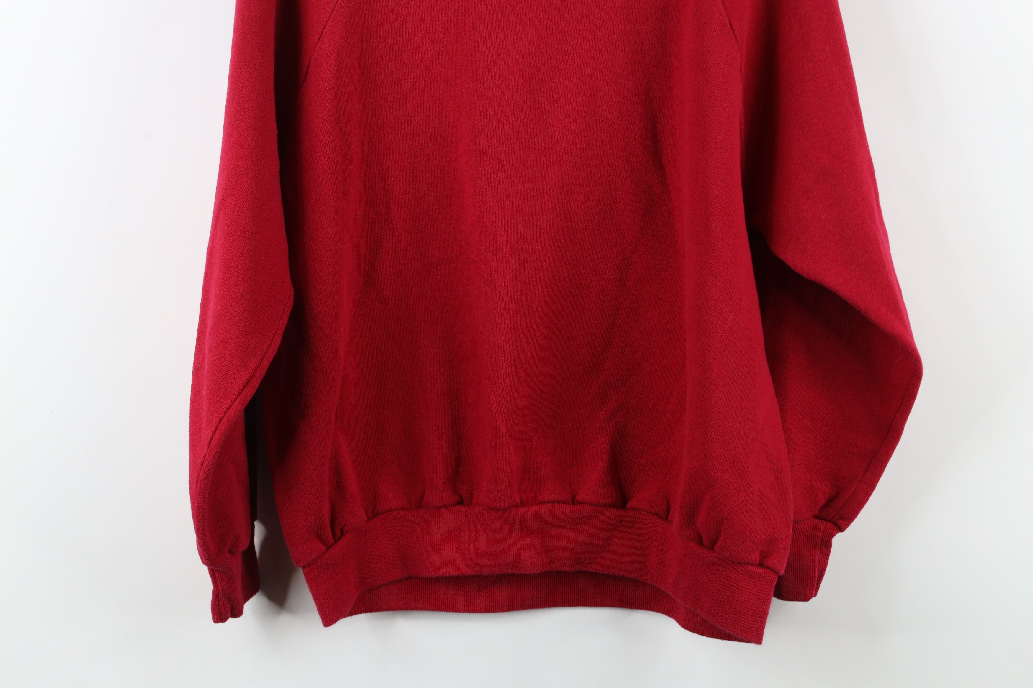 Vintage Vintage 70s Streetwear Raglan Crewneck Sweatshirt Red USA Size US L / EU 52-54 / 3 - 15 Thumbnail