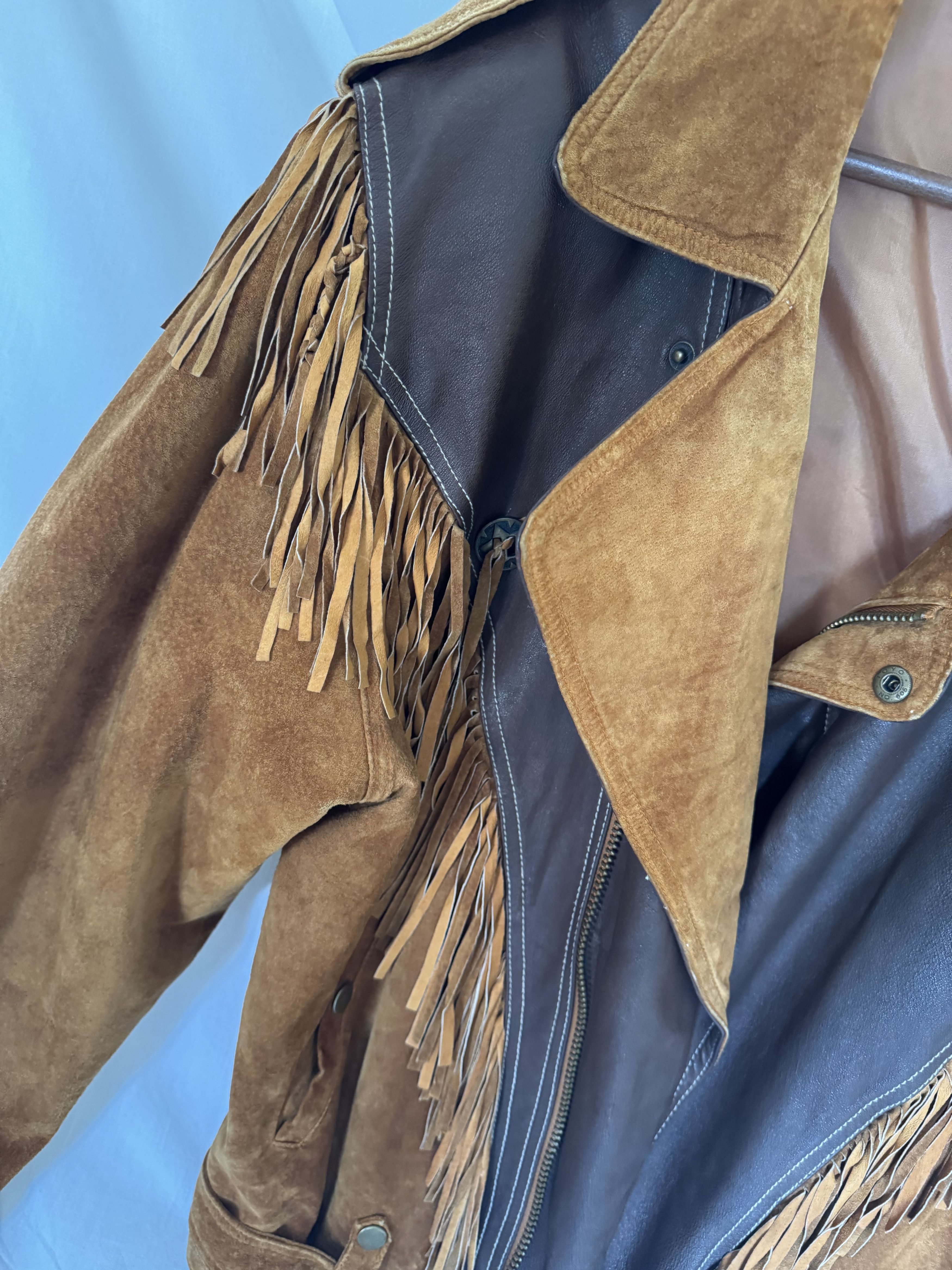 Cowboy Equipment × Vintage Vintage Western Fringe Suede & Leather Jacket Visvim - esque Size US L / EU 52-54 / 3 - 5 Thumbnail