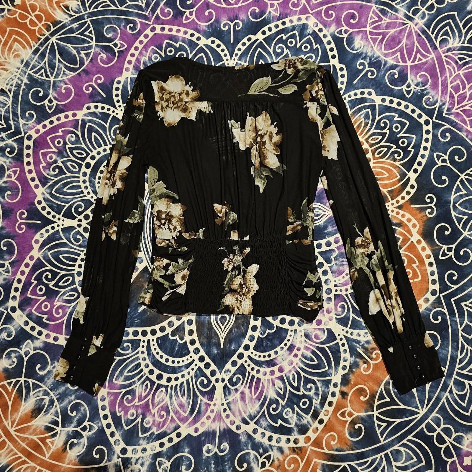 Designer Gimmicks Women's Floral Large Blouse Size L / US 10 / IT 46 - 7 Thumbnail