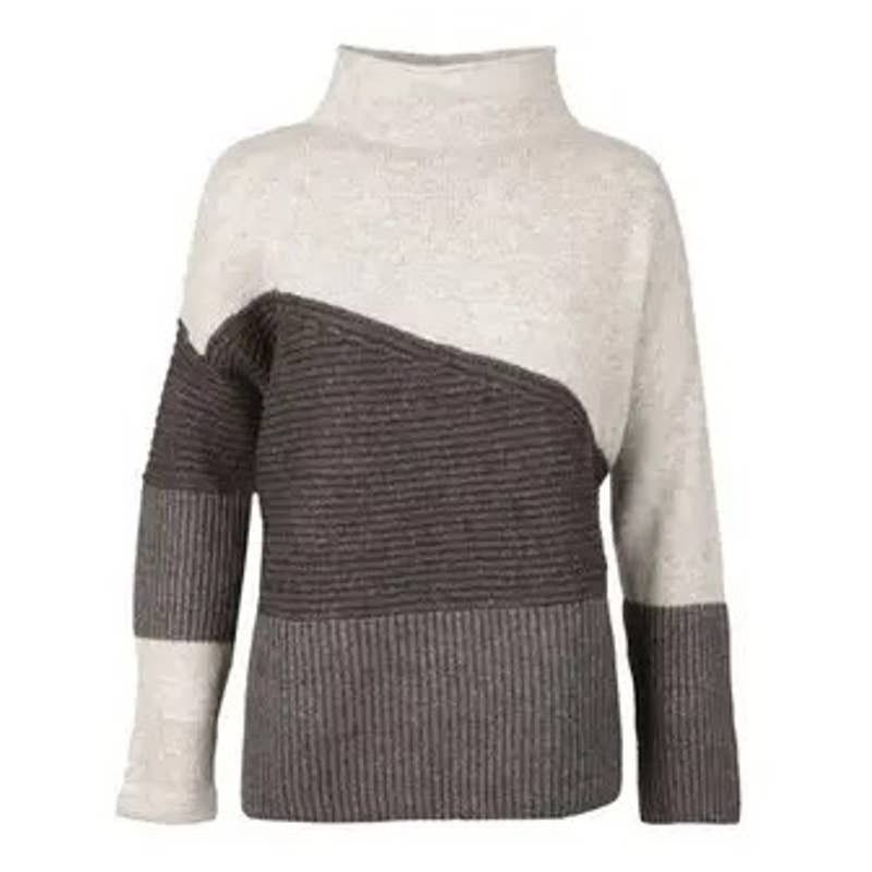 French Connection French Connection Patchwork Mock Neck Sweater Wool blend M Size M / US 6-8 / IT 42-44 - 4 Thumbnail