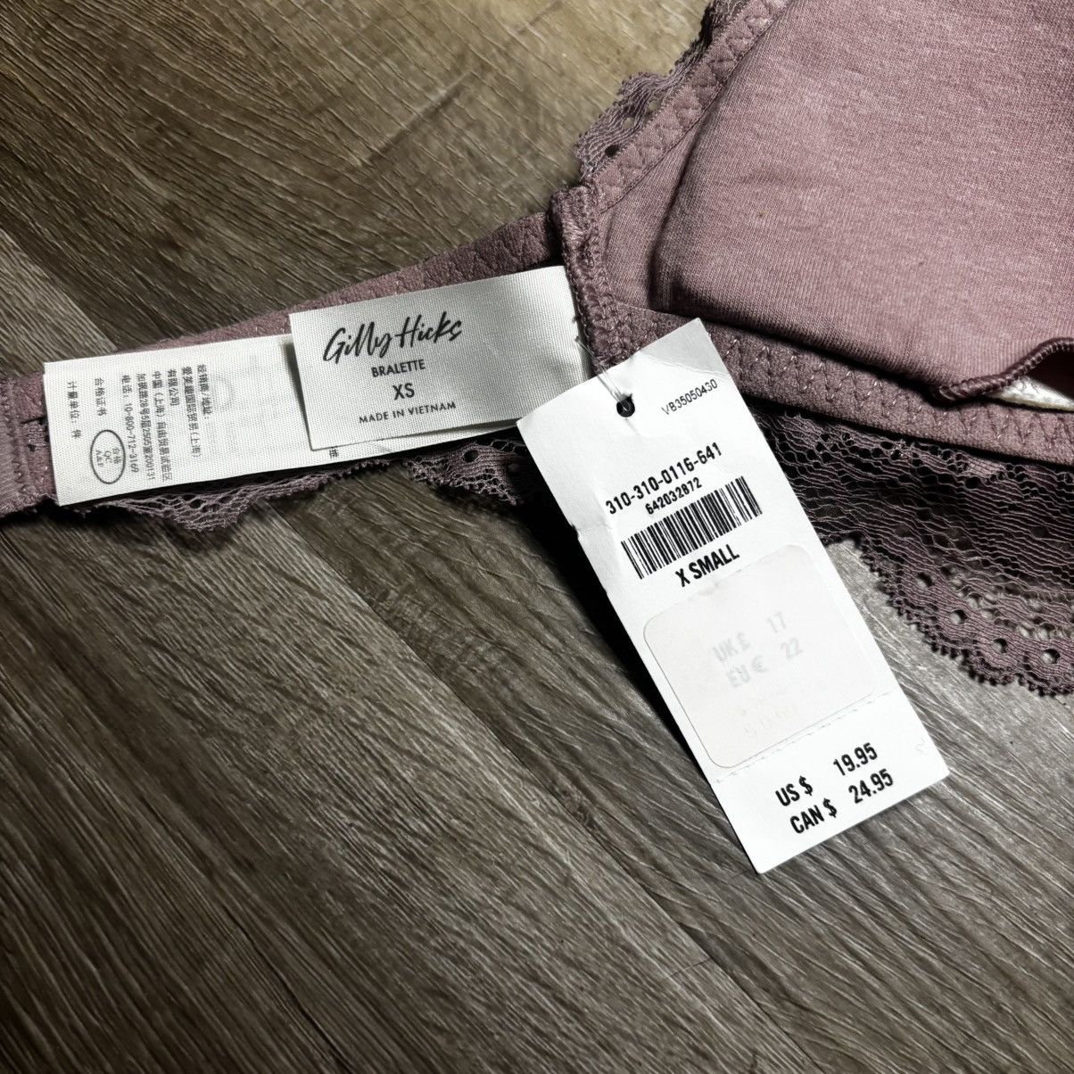 Vintage Bralette de encaje rosa Gilly Hicks XS Size XS / US 0-2 / IT 36-38 - 4 Thumbnail
