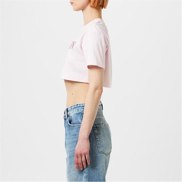 Lanvin o1g2r1mq1024 Logo Cropped T-Shirt in Light Pink Size S / US 4 / IT 40 - 5 Thumbnail
