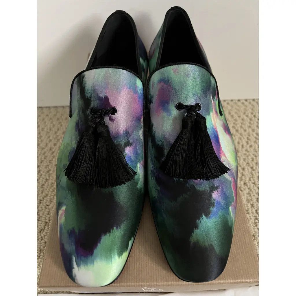 Christian Louboutin o1bcso1str1024 Flats in Green Size US 12 / EU 45 - 3 Thumbnail