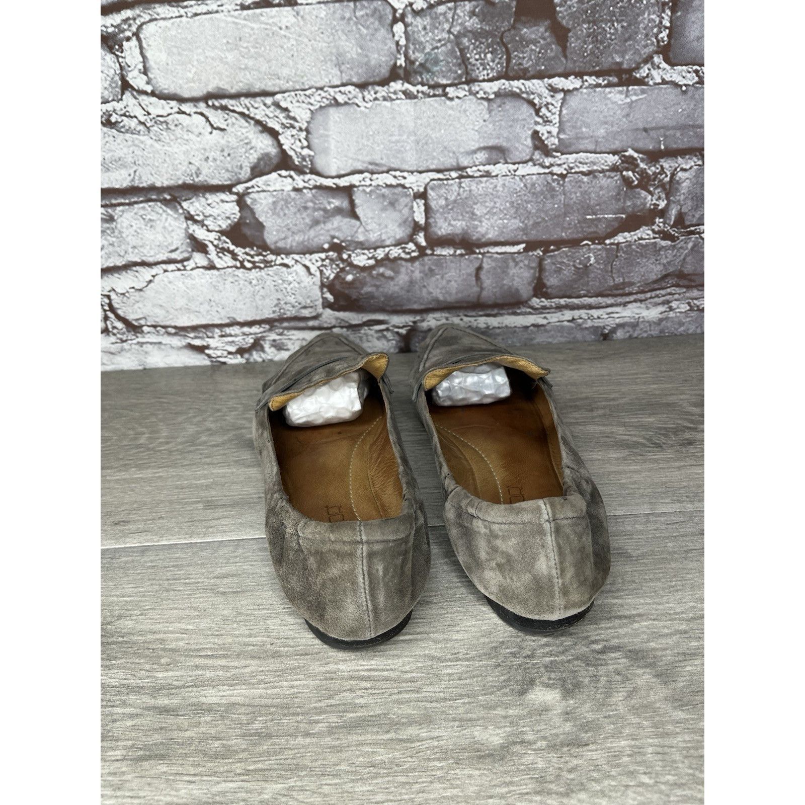 gomme Pomme D’or Gray Suede Leather Pointed Toe Ballet Flats Women Size US 7.5 / IT 37.5 - 5 Thumbnail