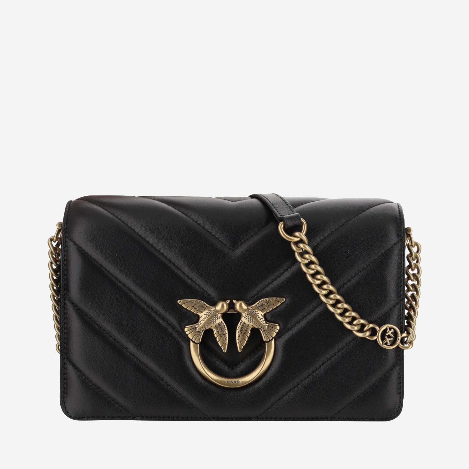 Pinko o1s22i1n0824 Size: OS / Big Chevron Bag in Black Size ONE SIZE - 1 Thumbnail