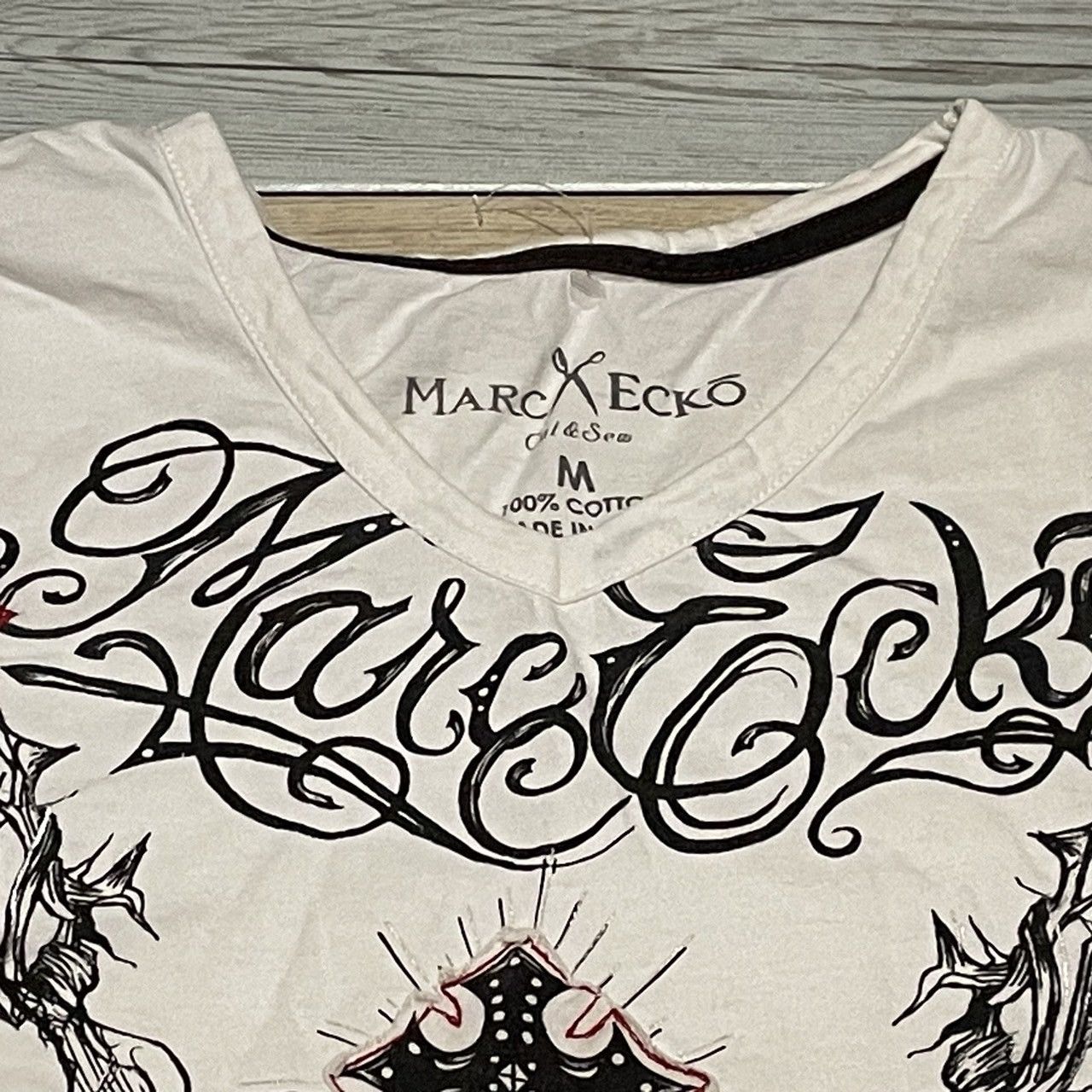 Affliction × Marc Ecko × Tapout Rare Marc Ecko Wings Cross Tee Y2K Affliction Style Size US M / EU 48-50 / 2 - 3 Thumbnail