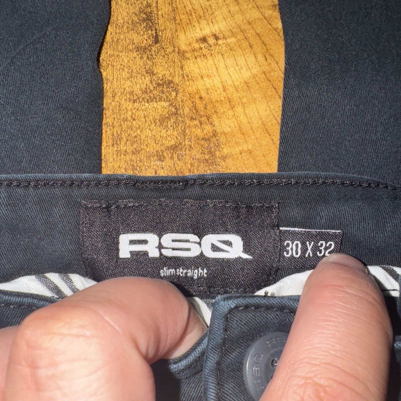 Rsq RSQ Slim Straight Chino Pants Black 30x32 Size US 30 / EU 46 - 4 Thumbnail