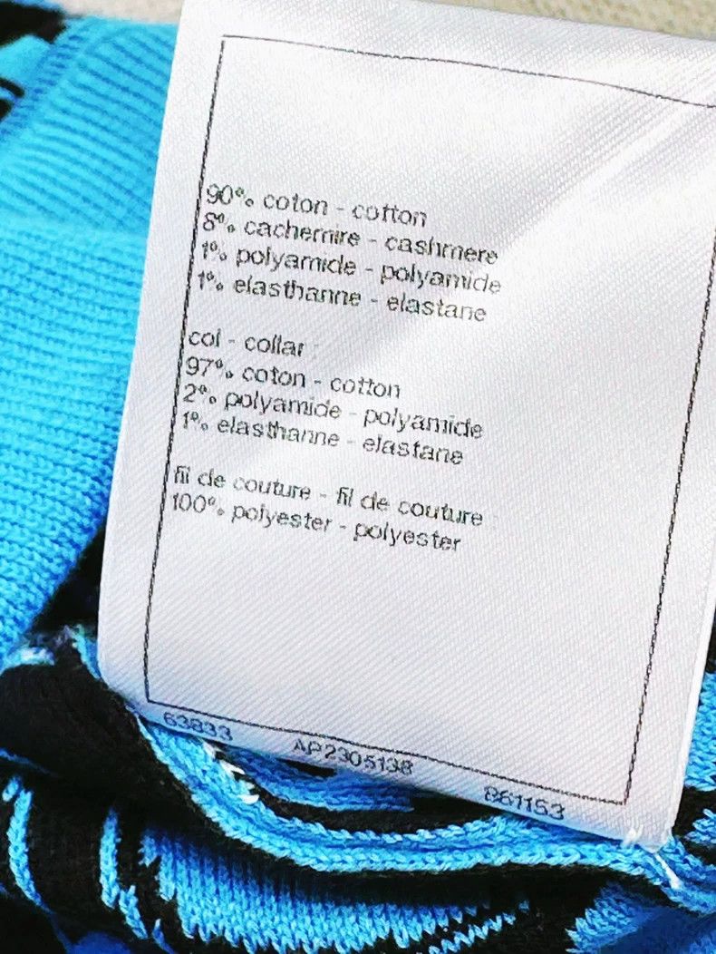 Chanel Chanel 24A Early Autumn Series Blue Graffiti Letter Long-s Size XS / US 0-2 / IT 36-38 - 5 Thumbnail