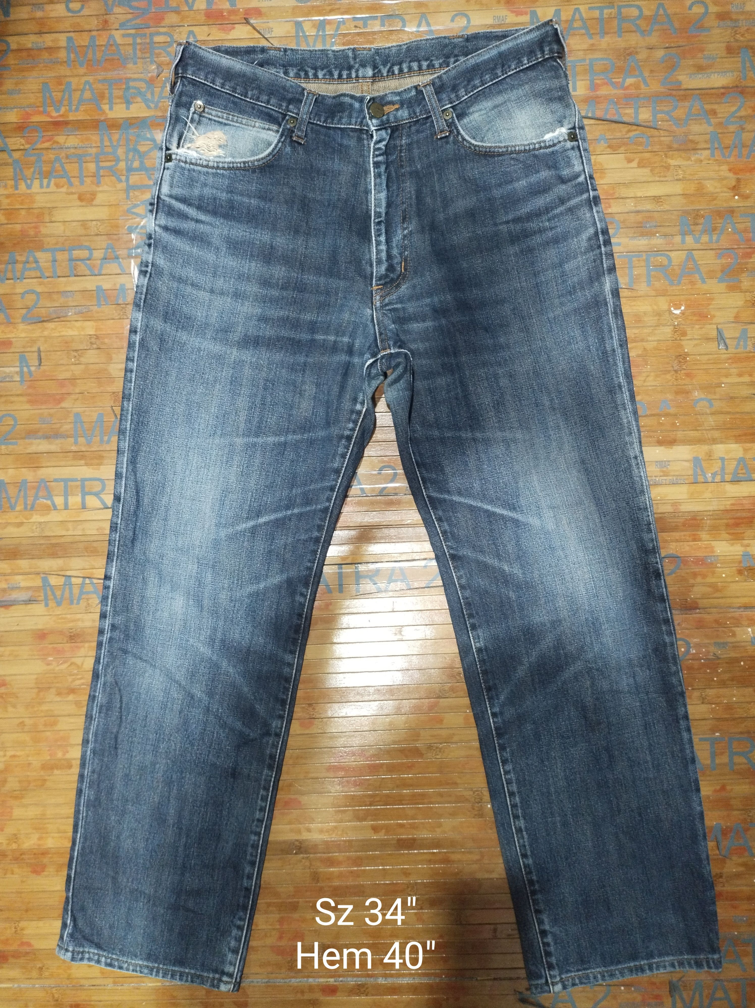 Vintage × Wrangler Wrangler Vintage/ Distressed Denim Sz 34" Size US 34 / EU 50 - 1 Thumbnail