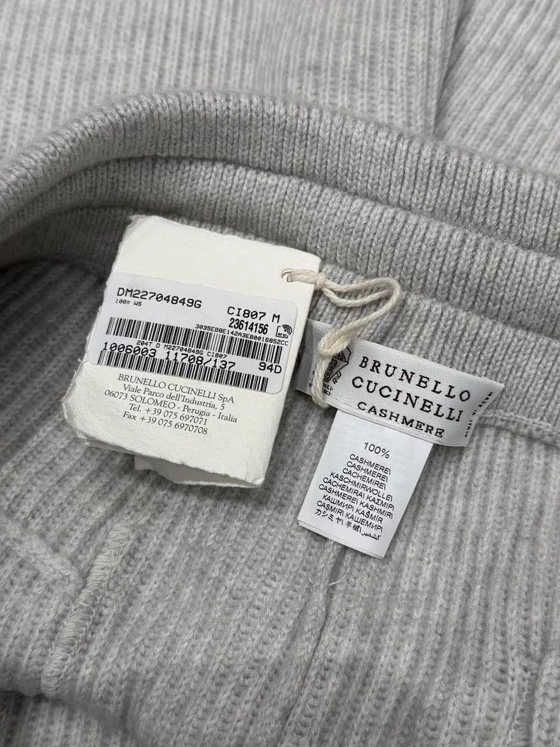 Brunello Cucinelli Brunello Cucinelli size M Grey Elastic Waist Knitted Pants Size US 26 / EU 42 - 6 Thumbnail