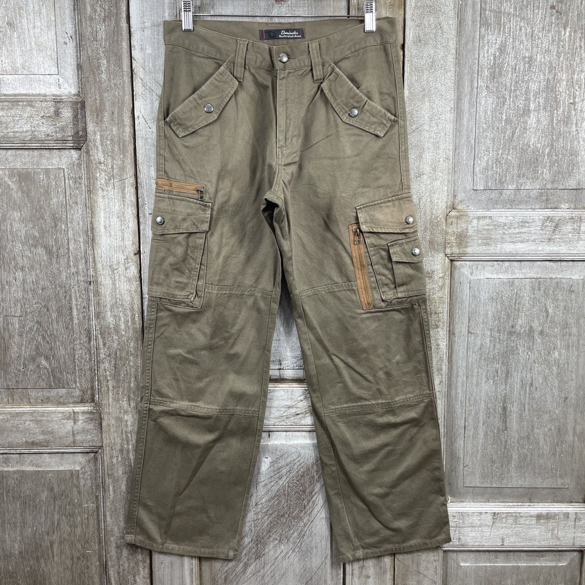 Japanese Brand × Vintage Vintage Dominate Handcrafted Jeans Faded Cargo Pants Size US 31 - 1 Thumbnail