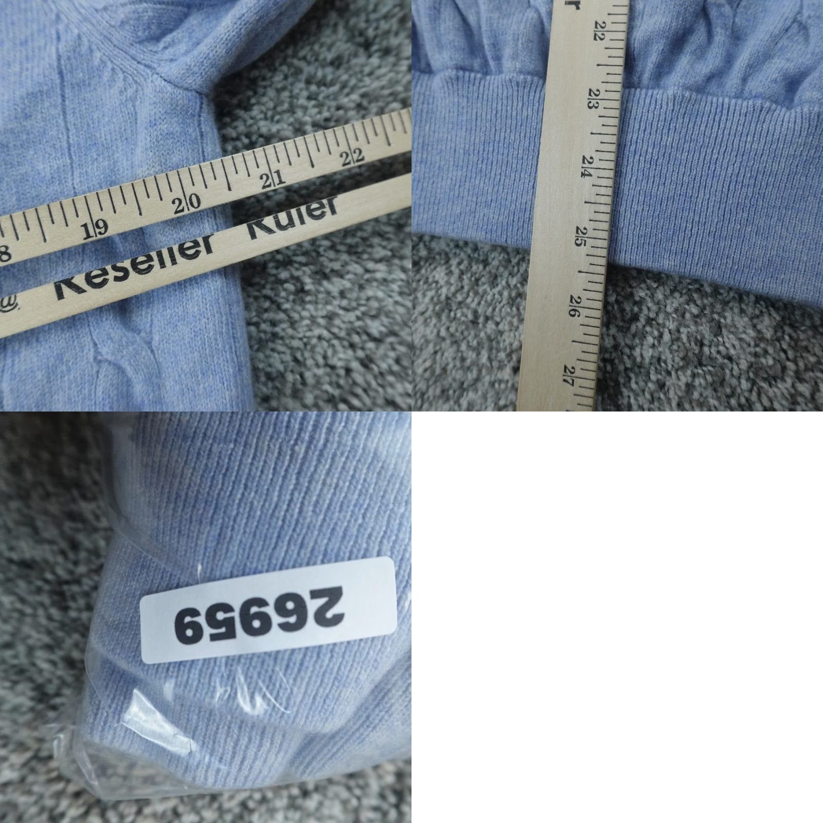 Peter Millar VINTAGE Peter Millar Sweater Mens M Blue Wool Cashmere Cable Knit 1/4 Zip Pullover Golf Size US M / EU 48-50 / 2 - 8 Thumbnail