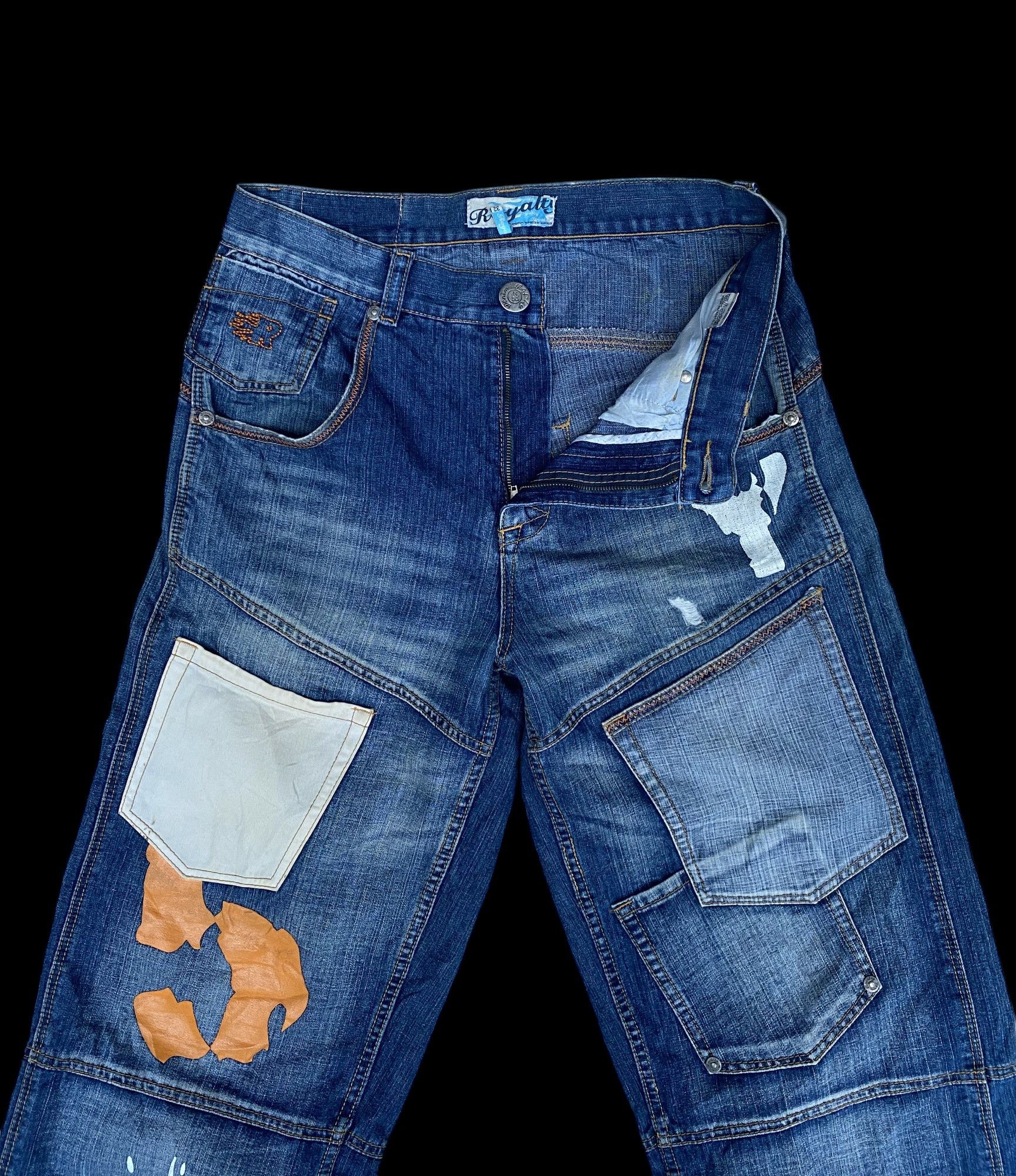 Fubu × JNCO BAGGY Royalty No 5 Painted JNCO FUBU STYLE jean W33x33 Size US 33 - 9 Thumbnail