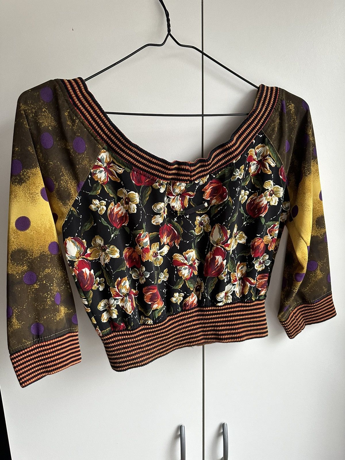 Jean Paul Gaultier bolero shrug floral vintage blouse Japan