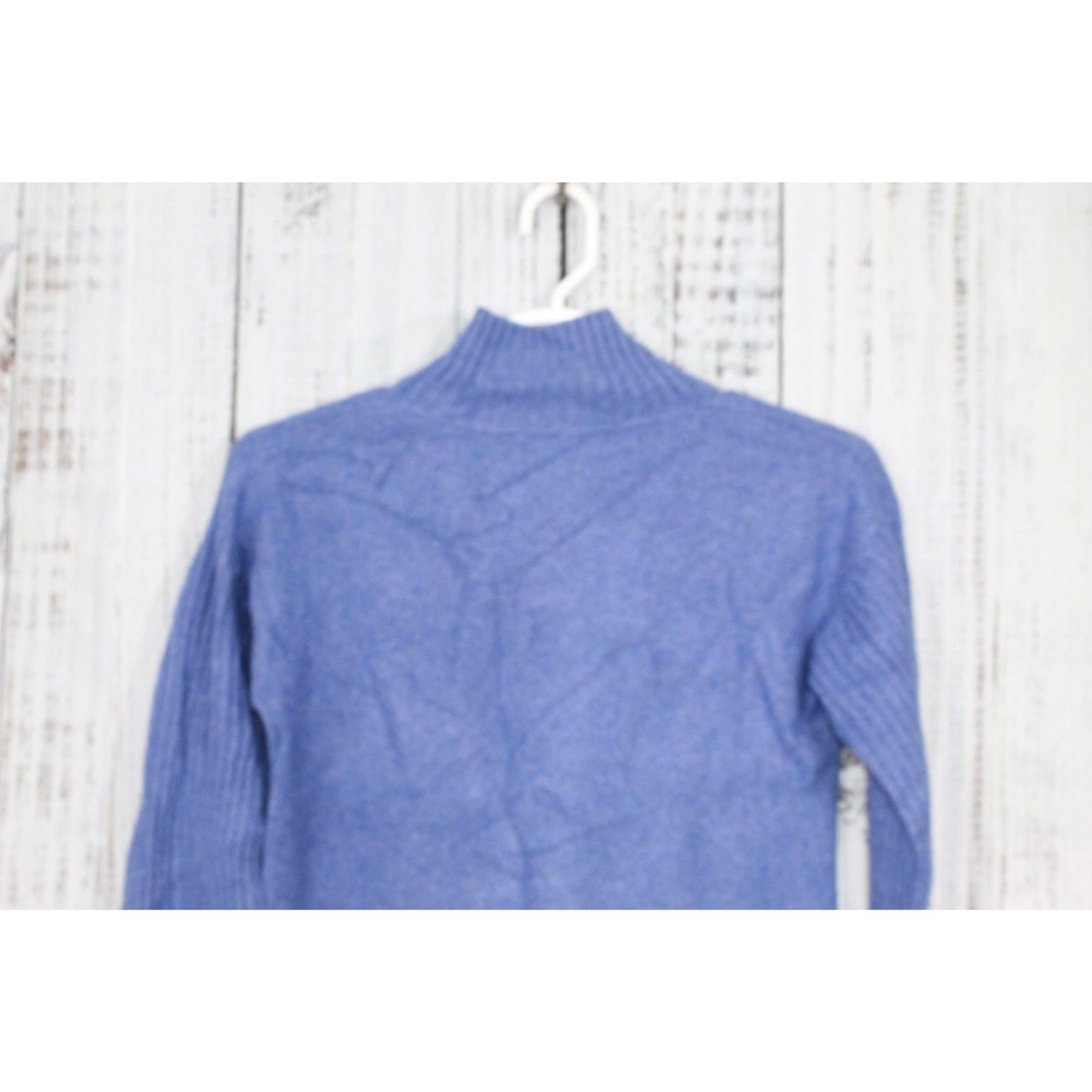 L.L. Bean LL Bean Women's Indigo Heather Essential Turtleneck Sweater Size M / US 6-8 / IT 42-44 - 4 Thumbnail
