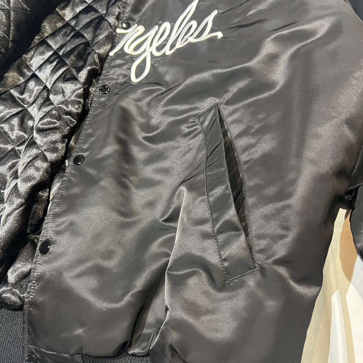 Stussy Stussy Los Angeles Chapter Satin Varsity Jacket | Grailed