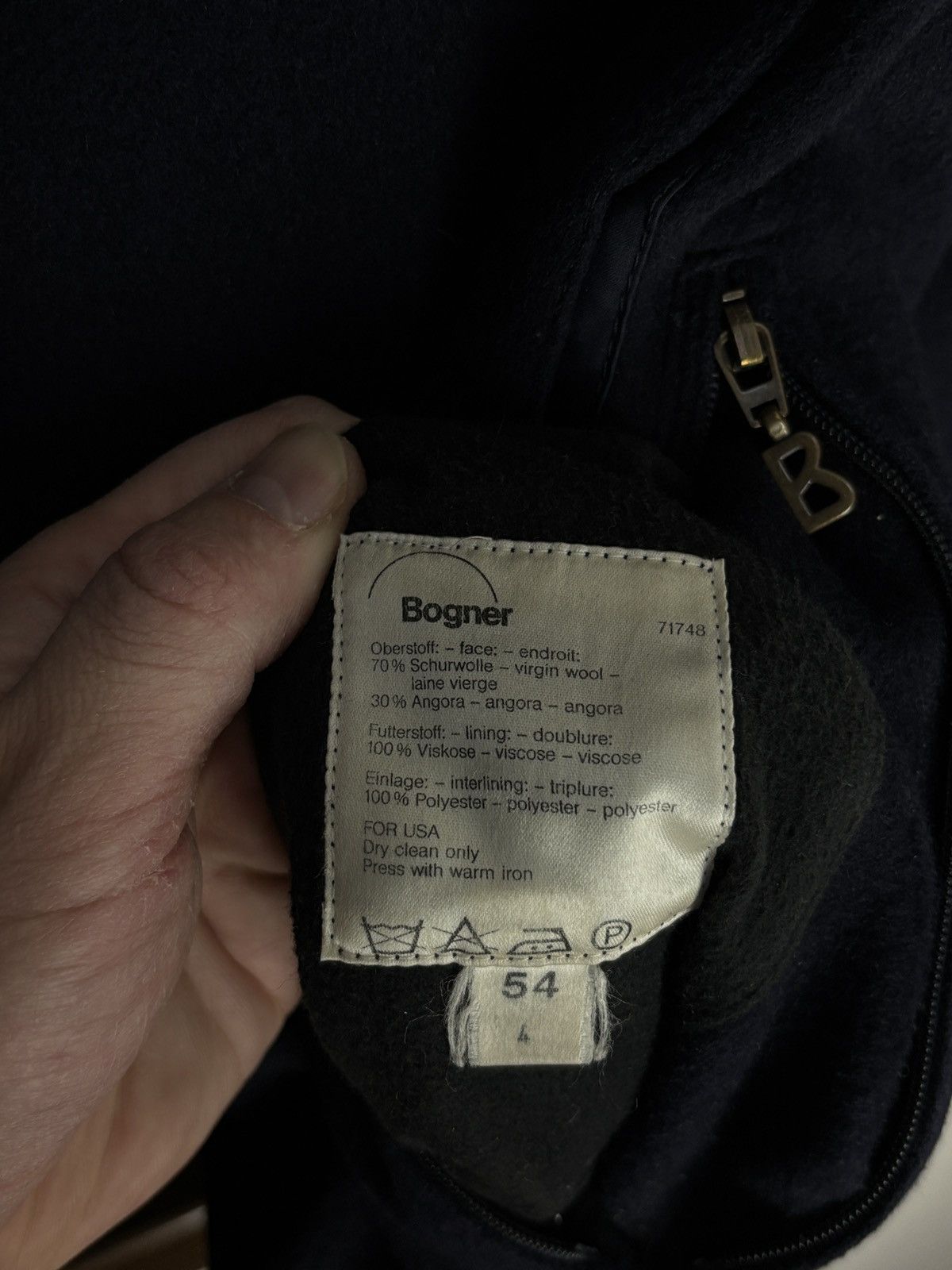 Bogner Vintage Bogner Wool Angora Boxy Bomber Jacket Size US L / EU 52-54 / 3 - 12 Thumbnail