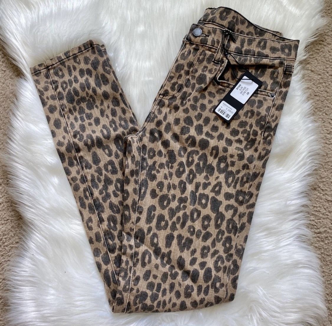 CARMAR LEOPARD RYAN SLIM FIT MID RISE JEANS SZ 28