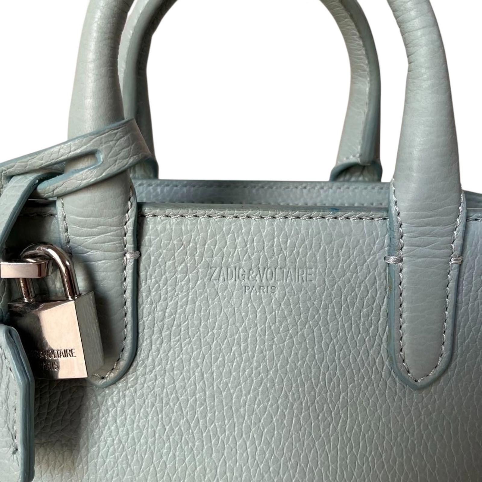 Zadig & Voltaire Zadig & Voltaire - Light Blue Leather Mini Handbag with Padl Size ONE SIZE - 2 Thumbnail