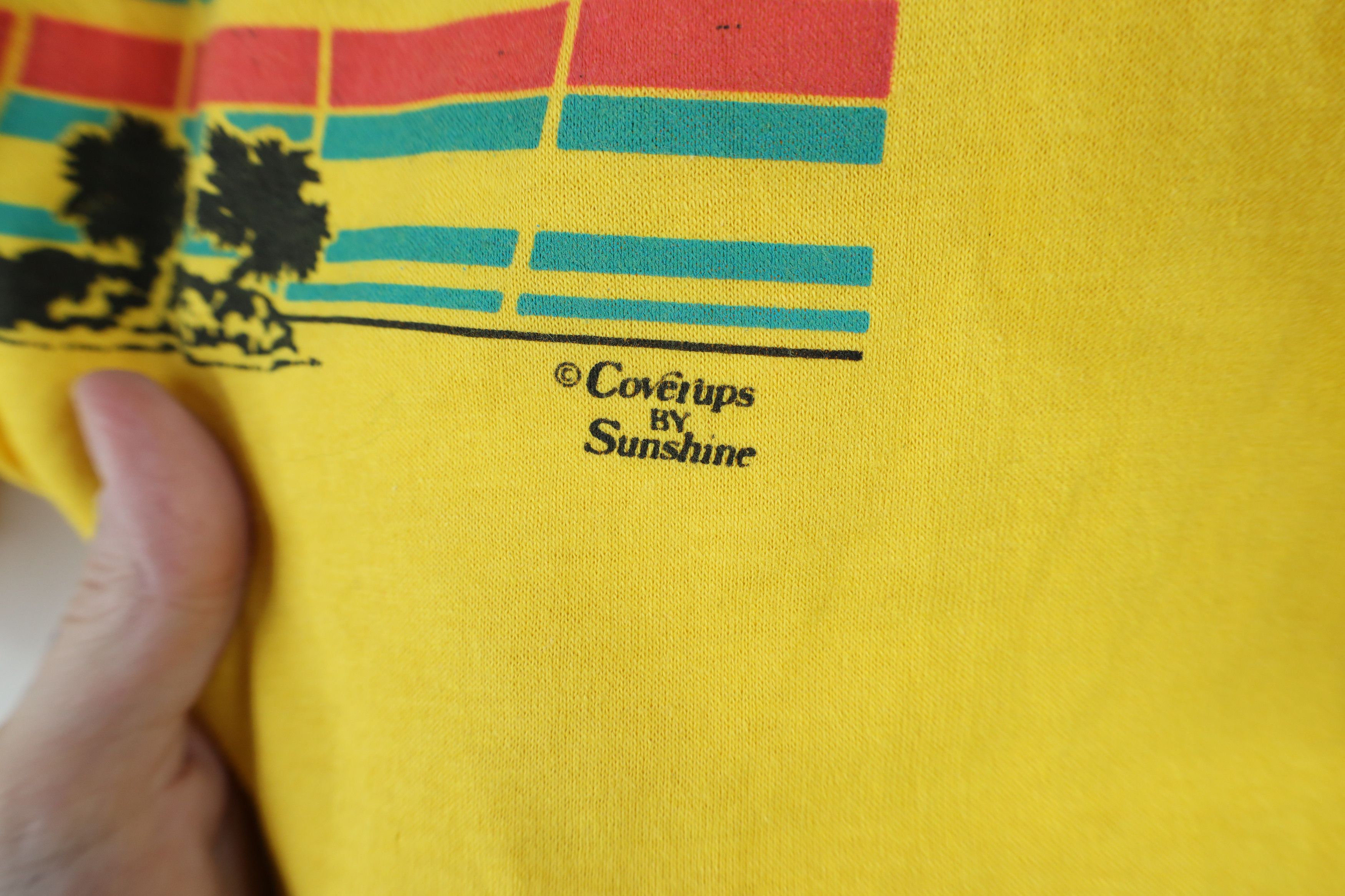Vintage Vintage 70s Streetwear Beach Sunset Bird T-Shirt Yellow USA Size US M / EU 48-50 / 2 - 6 Thumbnail