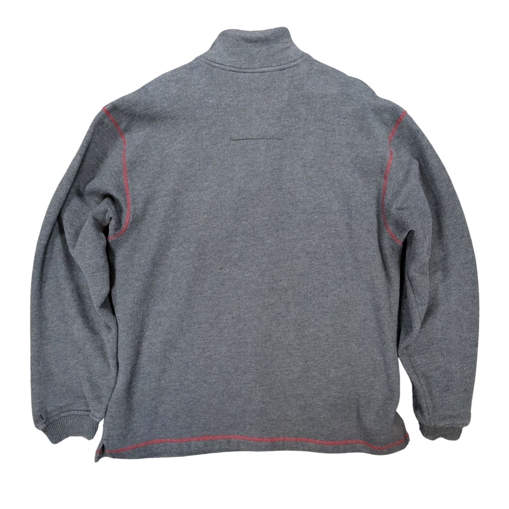 Arrow Arrow Mens XL Gray Pullover Sweater Mock Neck Quarter Zip Contrast Stitching Fleece Lined Casual All Seasons Long Sleeve Regular Fit Size US XL / EU 56 / 4 - 2 Thumbnail