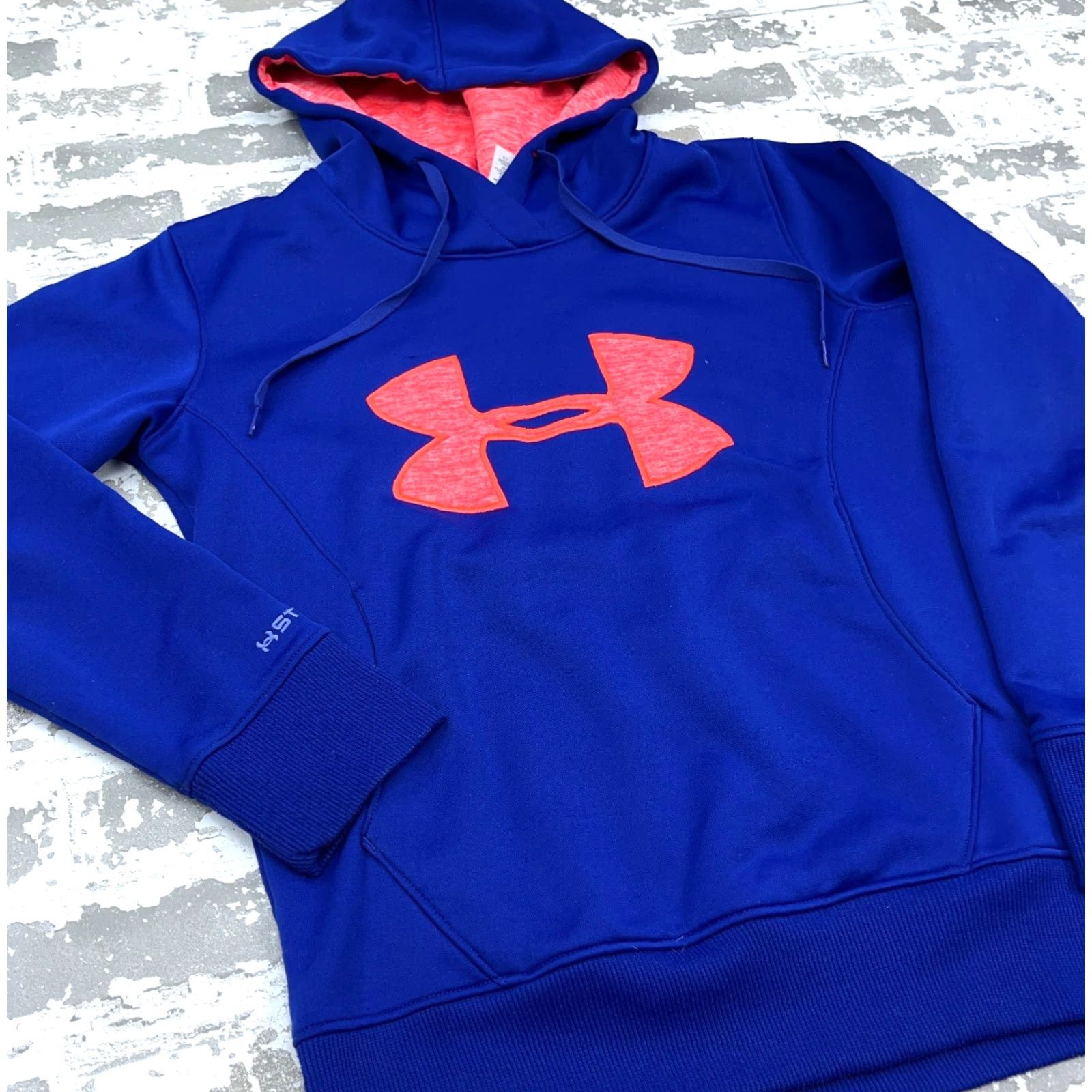 Under Armour Under Armour Hoodie Women XS Blue Pink Sweatshirt Sweater Loose Cold Gear Size XS / US 0-2 / IT 36-38 - 4 Thumbnail