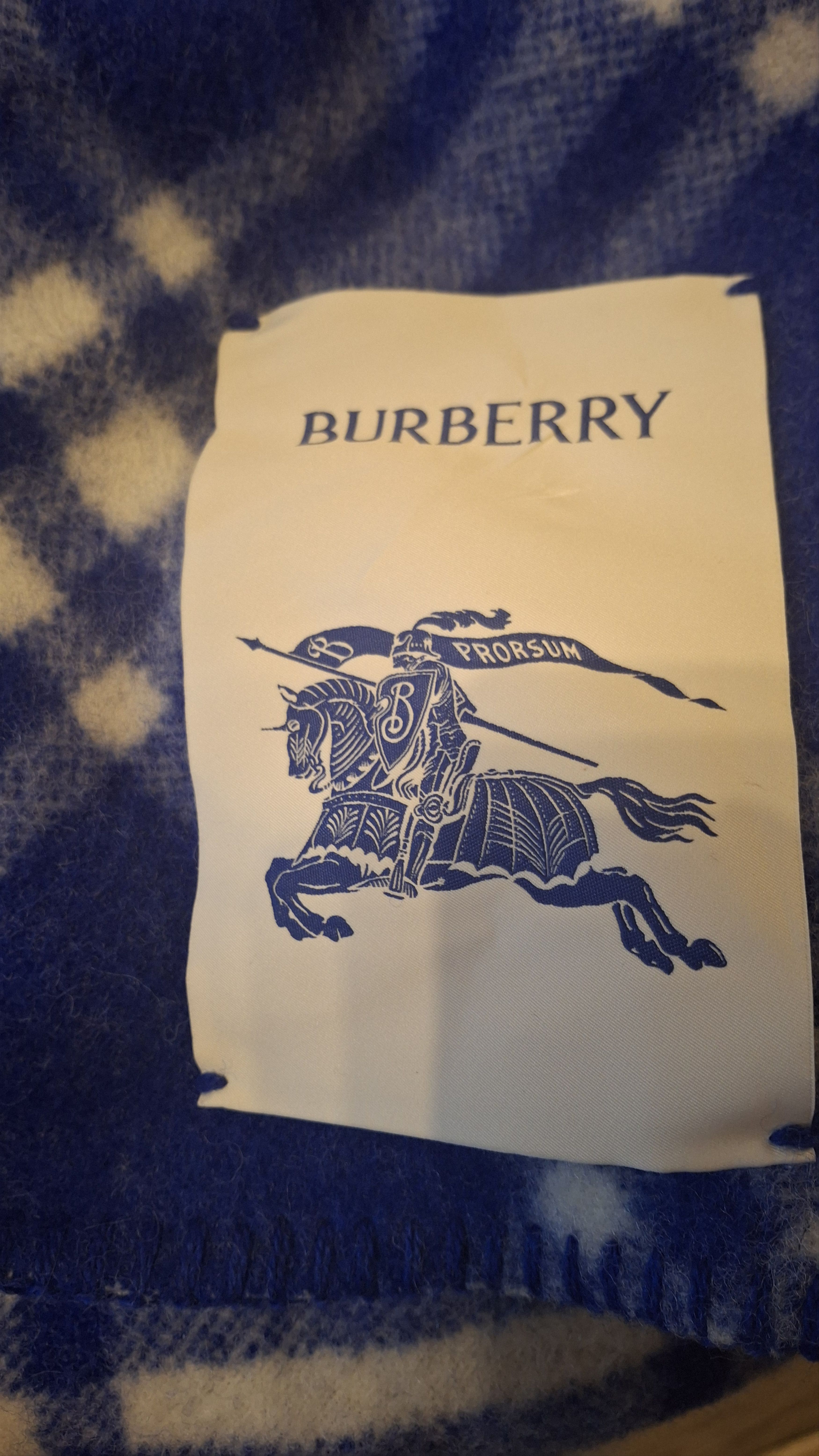 Burberry BURBERRY – Blue Wool Blanket Coat Size US M / EU 48-50 / 2 - 8 Thumbnail
