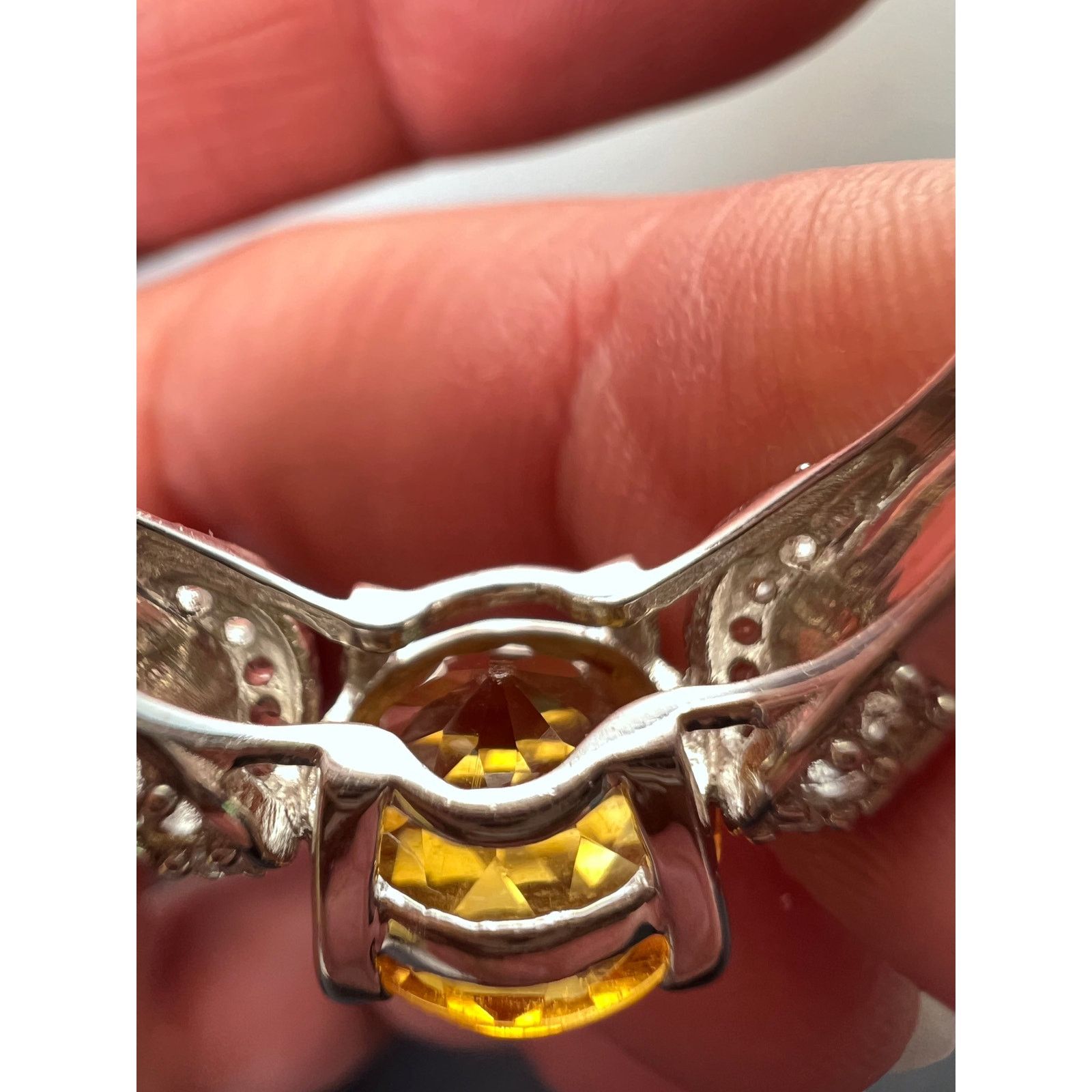 Other Yellow Citrine Sterling Silver Ring 3.08ctw size 9 Size ONE SIZE - 2 Thumbnail