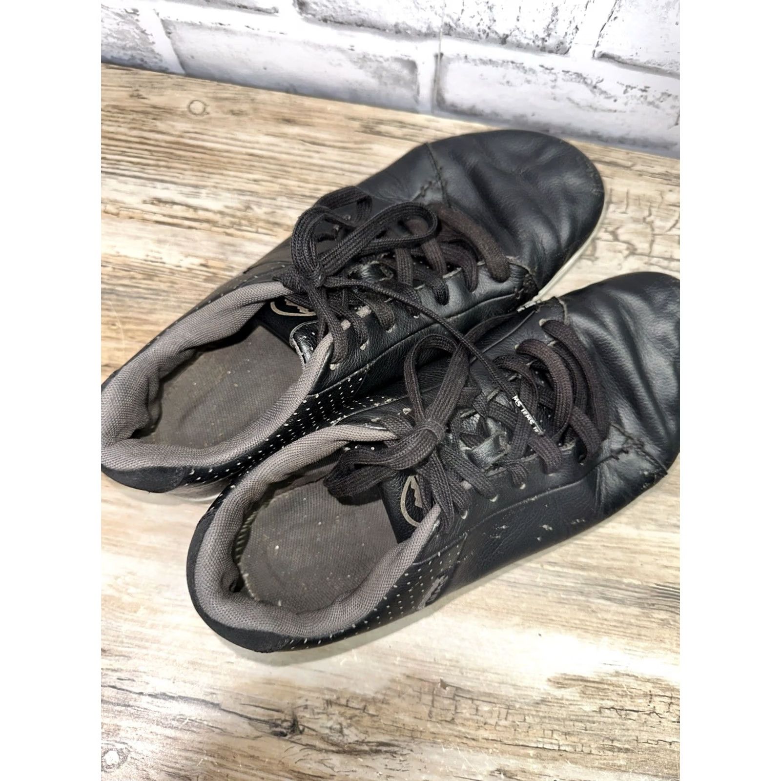Vintage Lems Shoes Mens Black Kourt Casual Sneaker Top Unisex Men Insoles Size US M / EU 48-50 / 2 - 5 Thumbnail