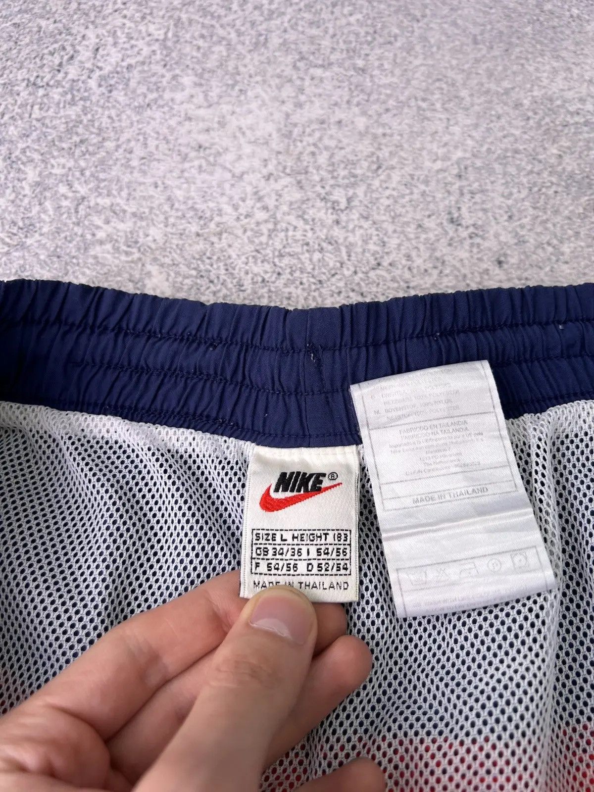 Nike × Vintage Vintage Nike Big swoosh shorts Size US 33 - 5 Thumbnail