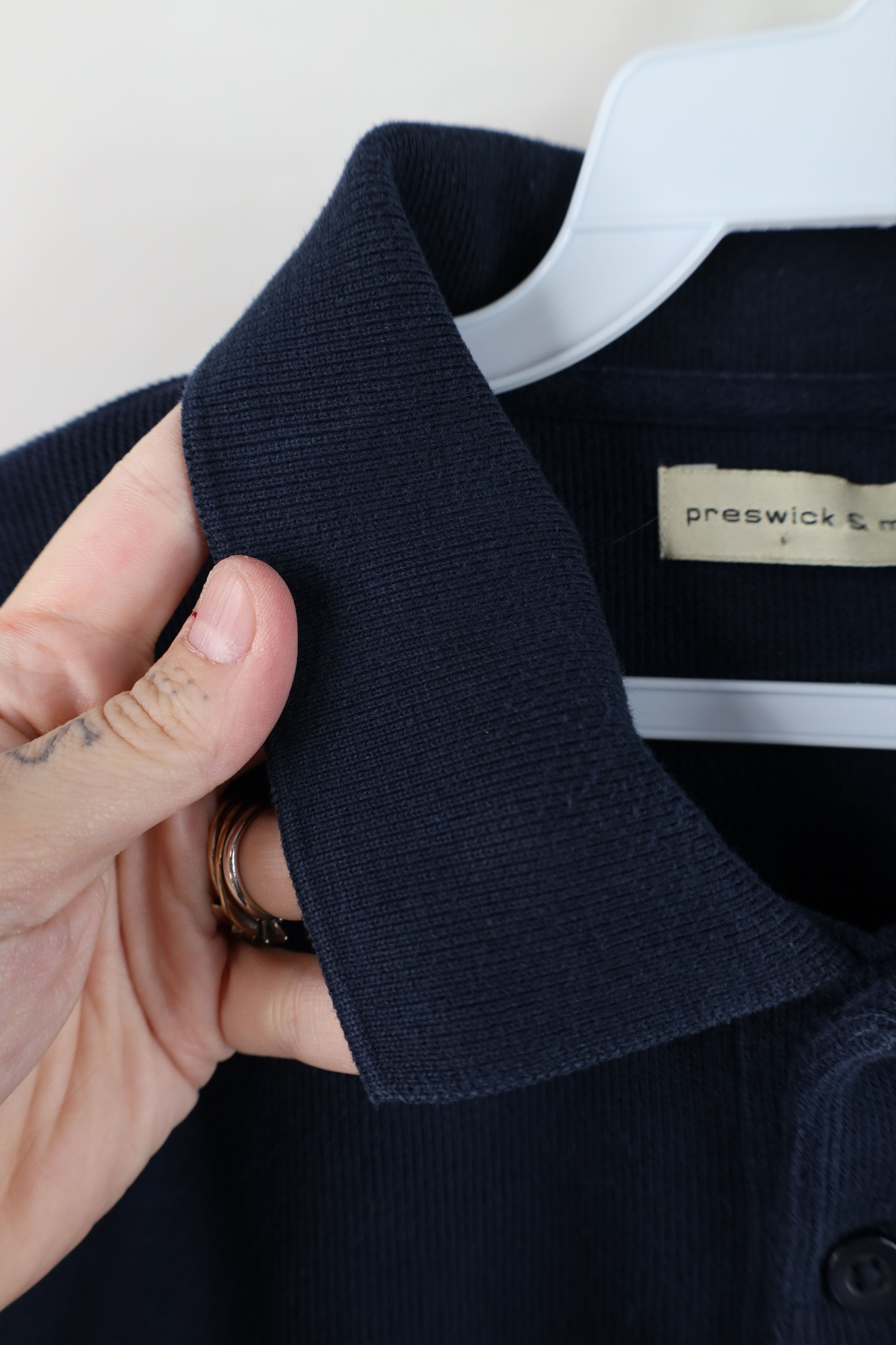Vintage Vintage 90s Streetwear Heavyweight Knit Long Sleeve Polo Size US L / EU 52-54 / 3 - 7 Thumbnail