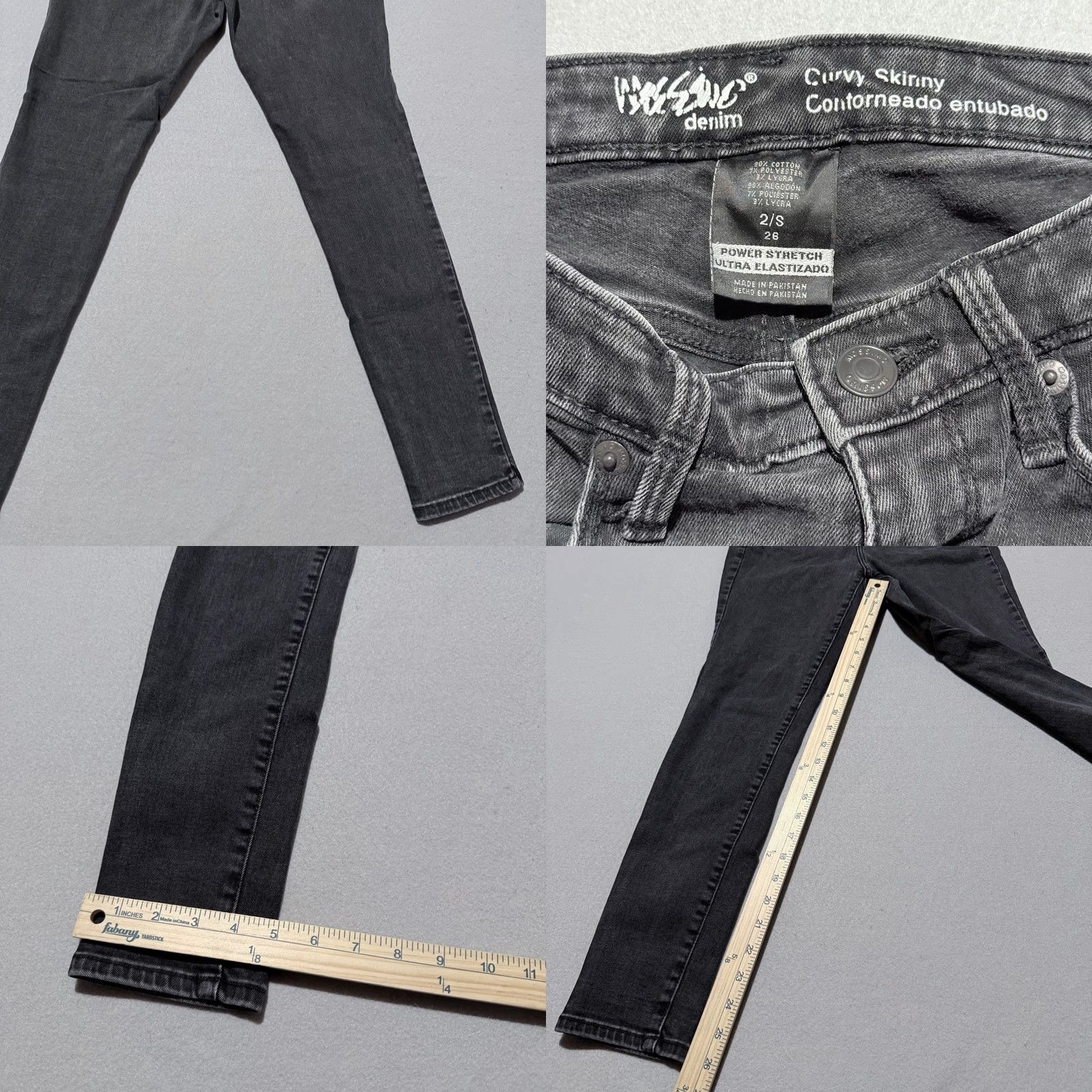 Mossimo Mossimo Jeans Women Black 2S Slim Skinny Power Stretch Curvy 5-Pocket Denim X-Special Size 26" / US 2 / IT 38 - 8 Thumbnail