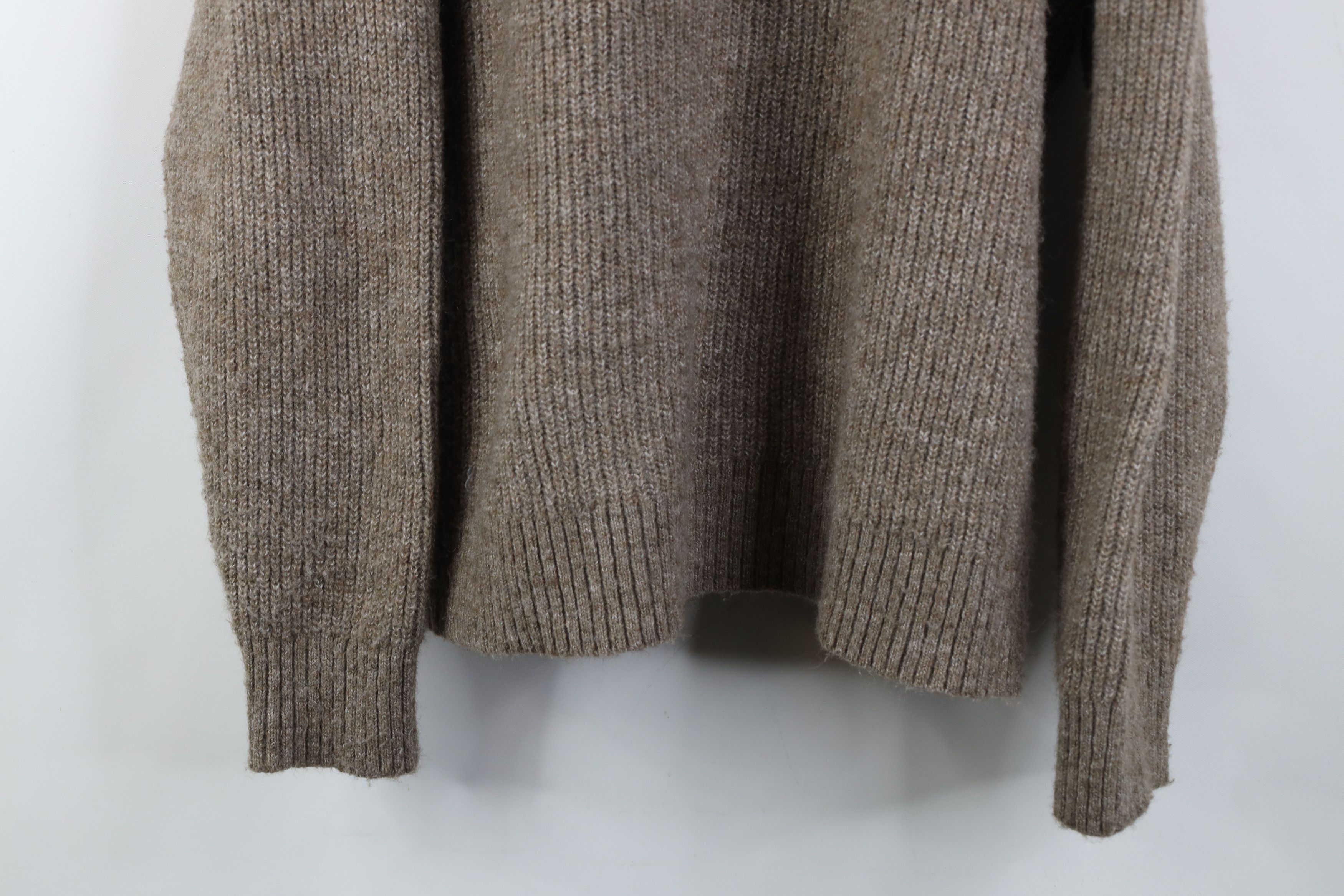 Vintage Vintage 90s Y2K Streetwear Soft Ribbed Knit Sweater Beige Size XXL / US 16-18 / IT 52-54 - 3 Thumbnail