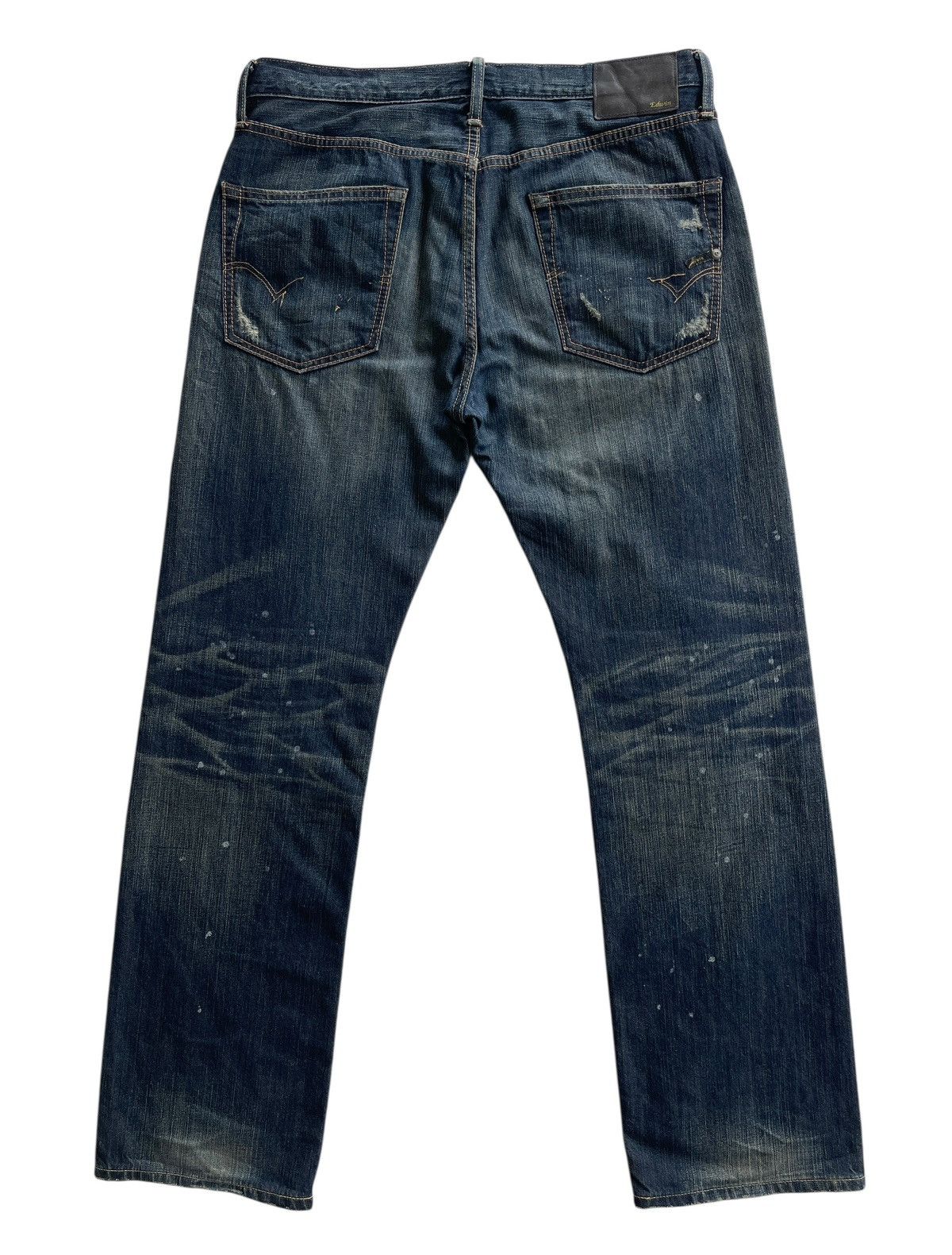 Edwin Edwin Ripped Distressed Denim Size US 35 - 2 Thumbnail
