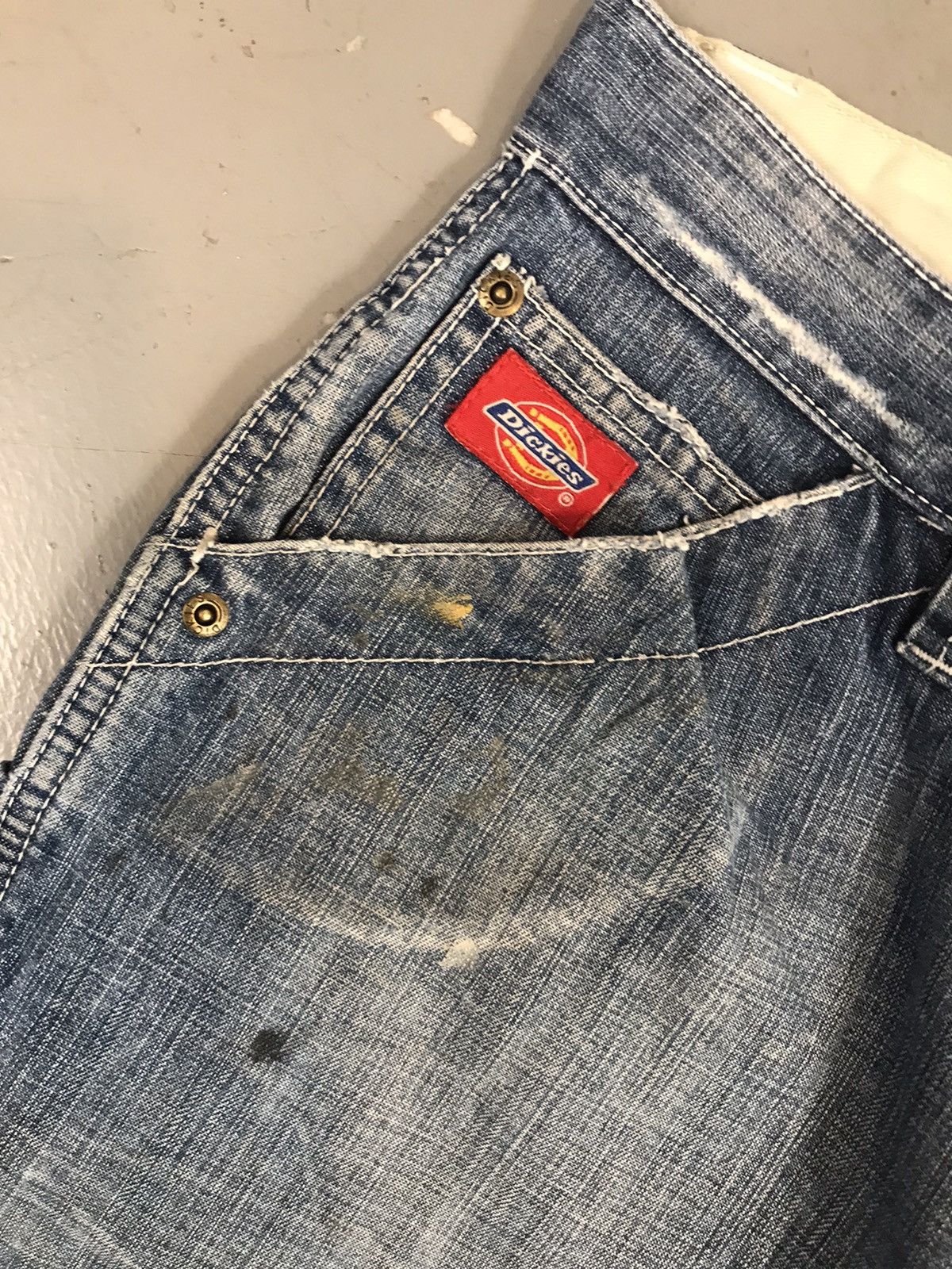 Dickies × Vintage Vintage Dickies big baddy big pocket embroidered denim Size US 31 - 5 Thumbnail