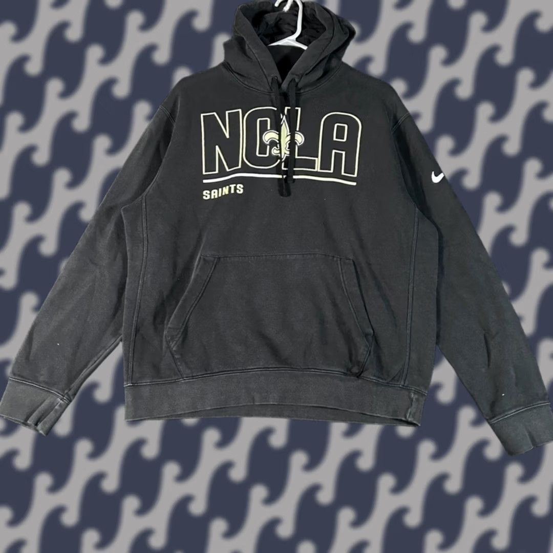 Nike VINTAGE Nike NOLA Saints Black Pullover Hoodie Sweatshirt Mens XL Size US XL / EU 56 / 4 - 1 Thumbnail