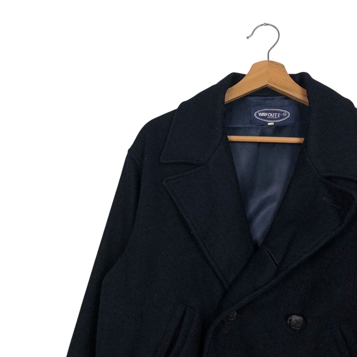 Japanese Brand × Vintage 📌Rich Blue Vintage Wool Bomber Jacket Way Out Double Breast Size US M / EU 48-50 / 2 - 8 Thumbnail