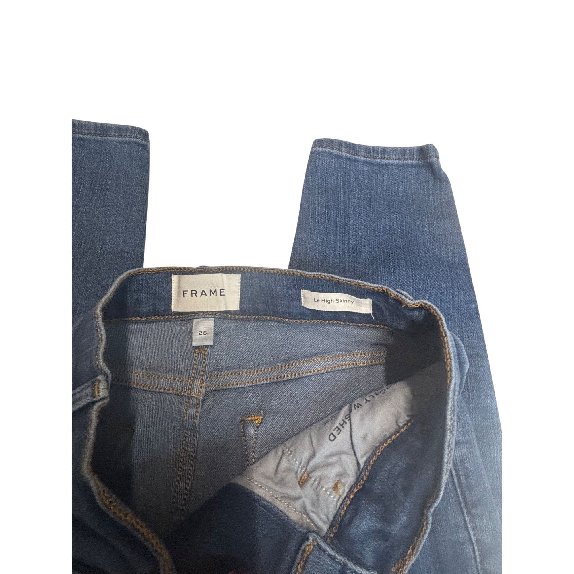 Frame FRAME Le High Skinny Jeans in Dublin Wash, Size 26 Size 26" / US 2 / IT 38 - 15 Thumbnail