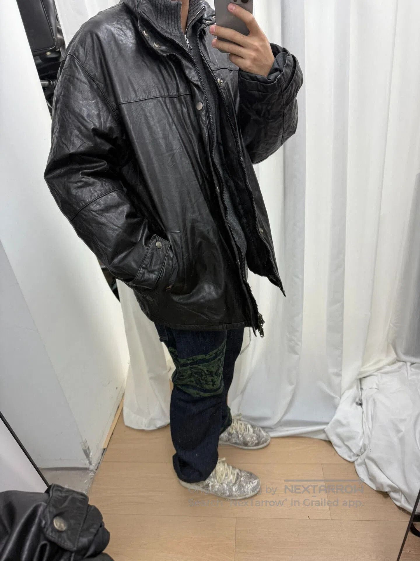 Yohji Yamamoto yohji yamamoto leather down jacket M size. Size US M / EU 48-50 / 2 - 7 Thumbnail