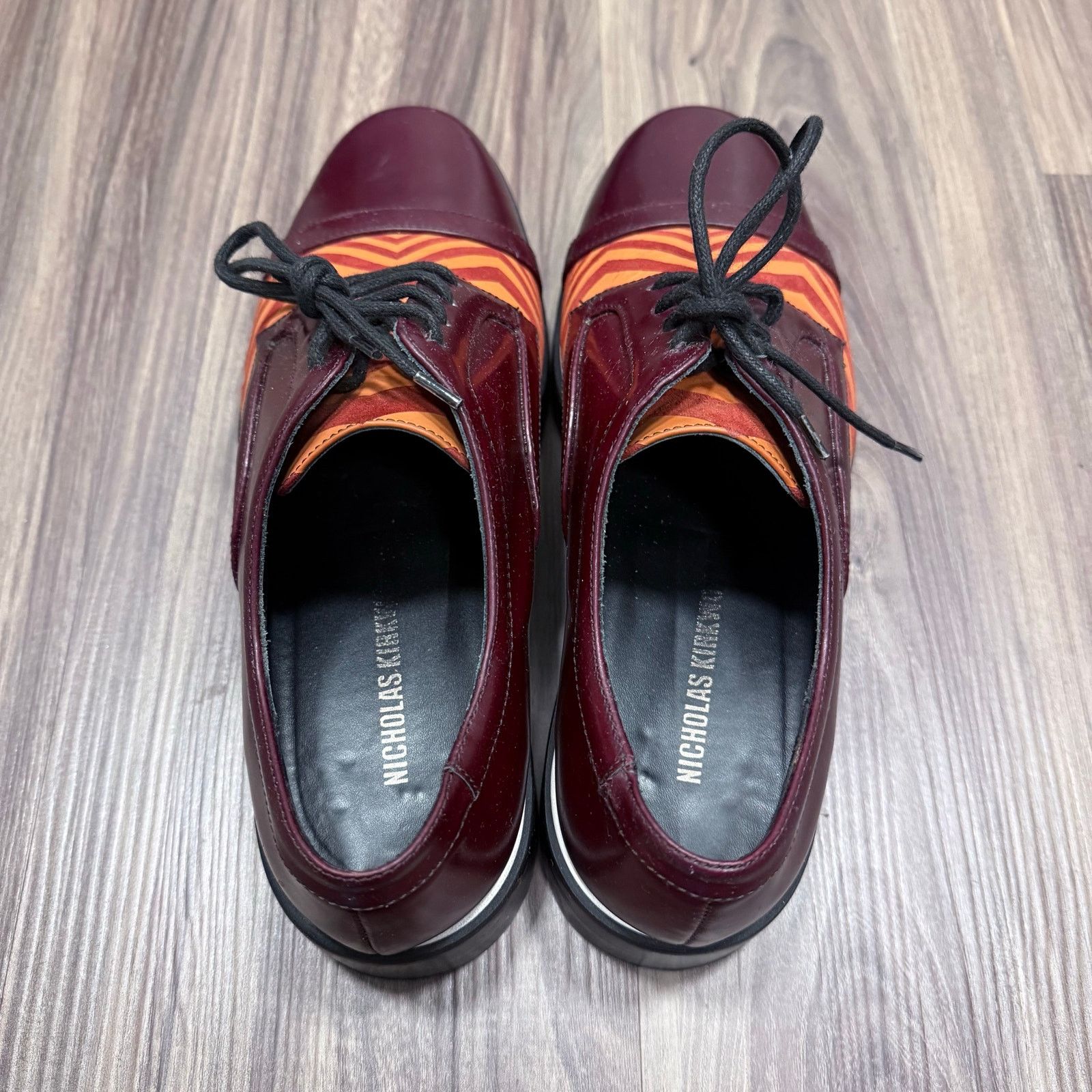 Nicholas Kirkwood Nicholas Kirkwood Striped Leather Derby Shoes Brown 42 Size US 9 / EU 42 - 2 Thumbnail