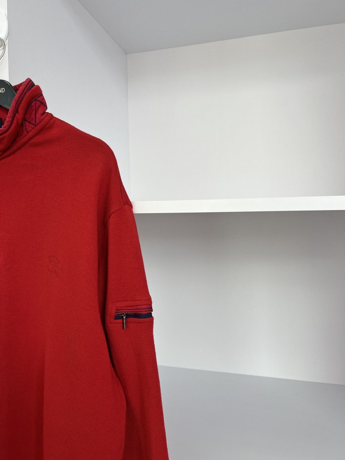 Paul & Shark × Vintage Vintage Paul Shark Red Knit 1/3 Zip Sweater Size US XXL / EU 58 / 5 - 7 Thumbnail