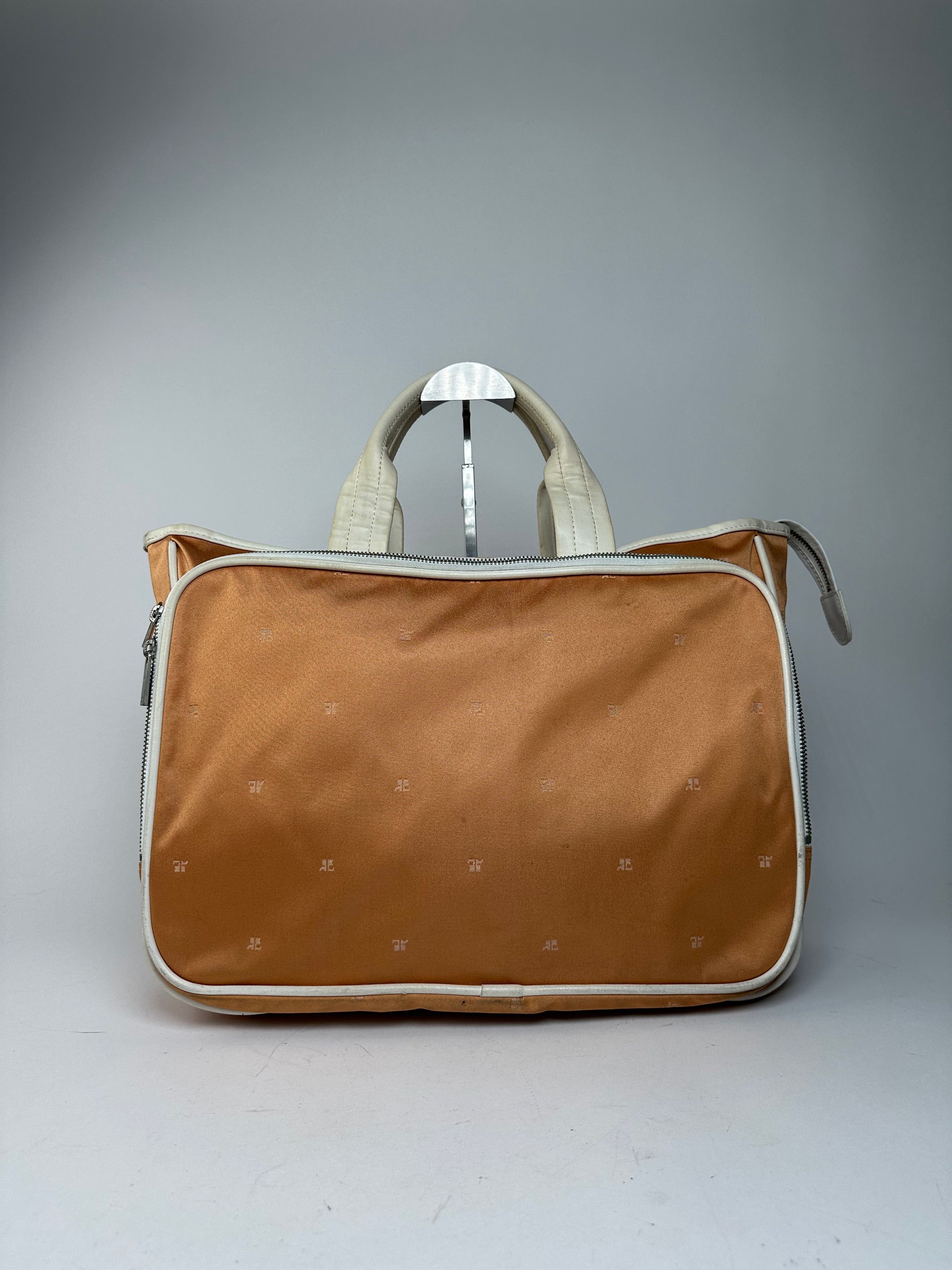 Courreges Vintage Monogram Duffel Bag Peach White Size ONE SIZE - 1 Thumbnail