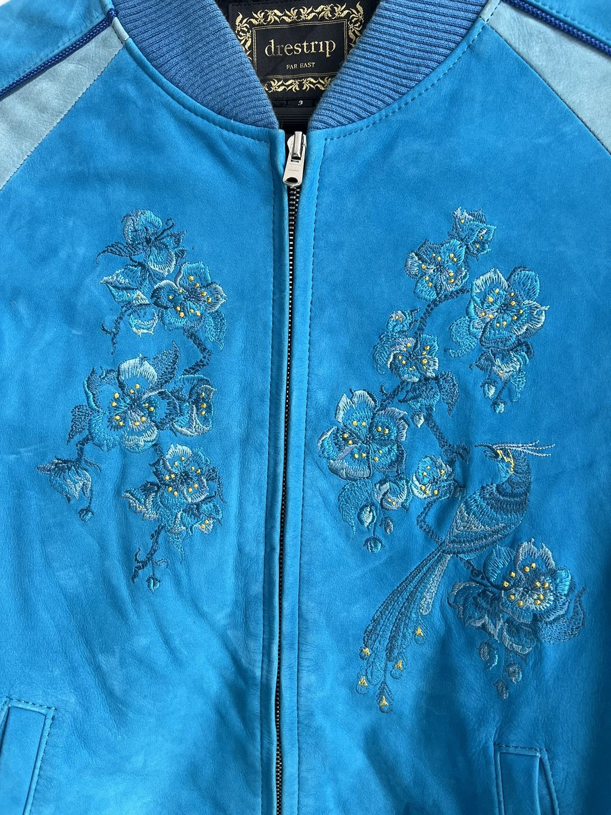 Tailor Toyo Peacock 🌸 Embroidery Cow Leather Sukajan Souvenir Jacket Size US M / EU 48-50 / 2 - 3 Thumbnail