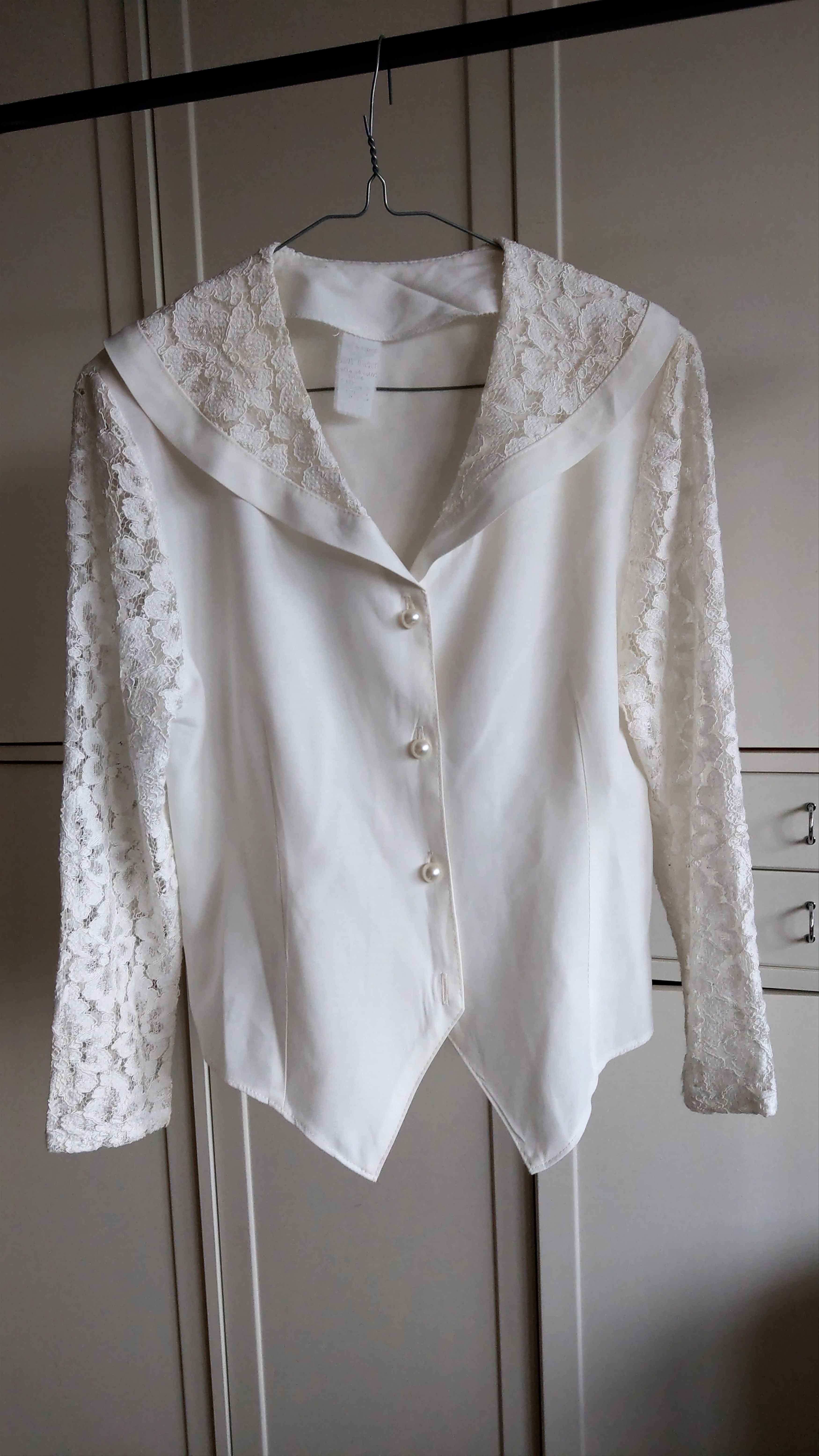 Japanese Brand × Vintage Vintage Collar Shirt Noir witch Alt Button Up Serviette Size M / US 6-8 / IT 42-44 - 1 Thumbnail
