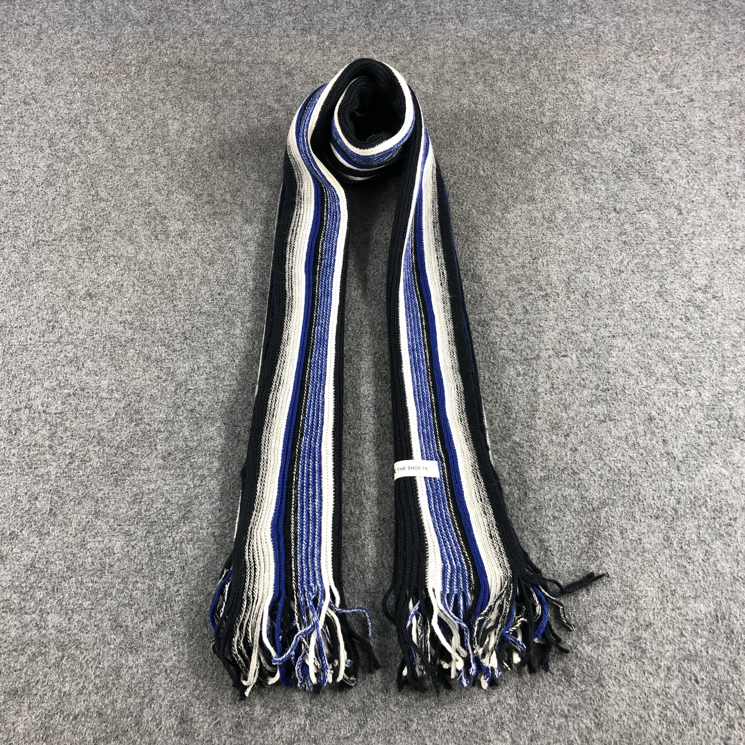 Takeo Kikuchi Takeo Kikuchi Stripes Wool Scarf Muffler V967 Size ONE SIZE - 1 Thumbnail