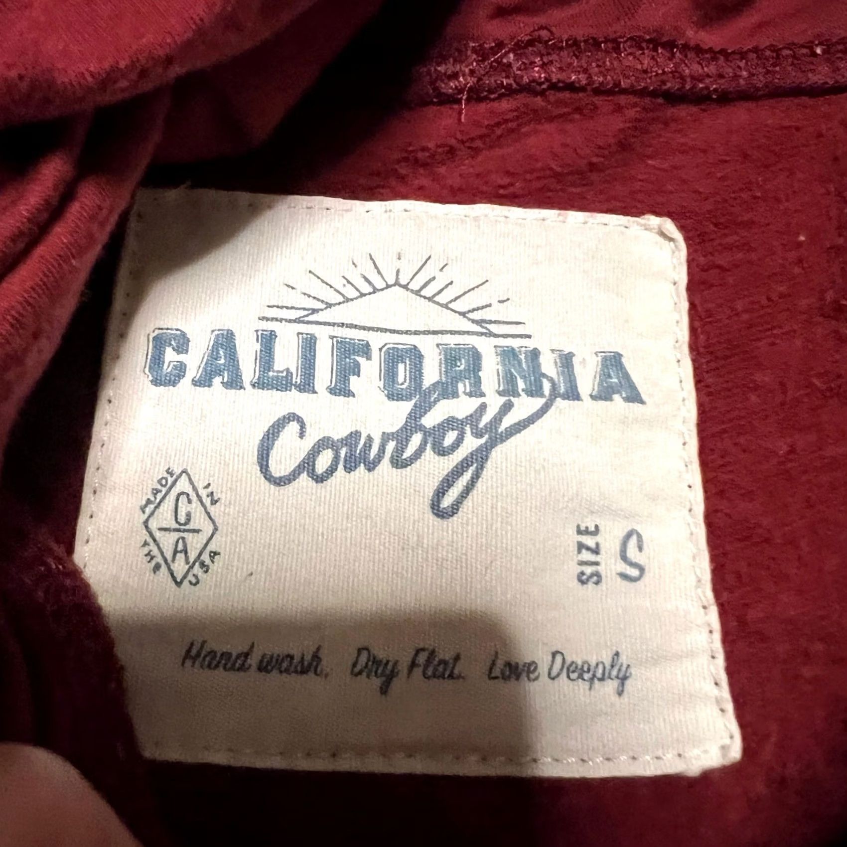 Vintage California Cowboy Shirt Mens Small Red Long Sleeve Casual Bamboo Shirt Size US S / EU 44-46 / 1 - 3 Thumbnail