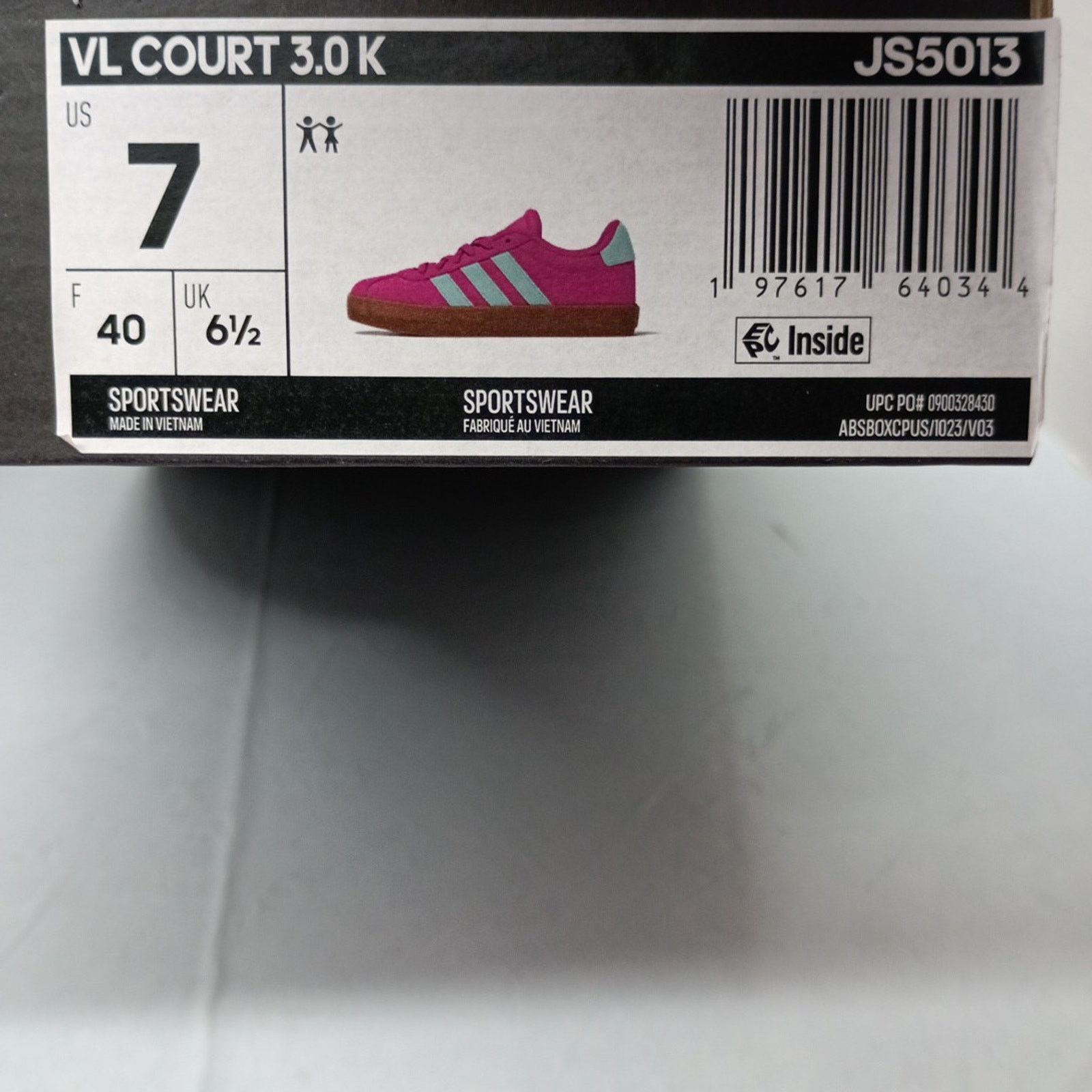Adidas Adidas Kids' VL Court 3.0K Size 7Y Women's 8.5 Pink Size US 8.5 / IT 38.5 - 8 Thumbnail