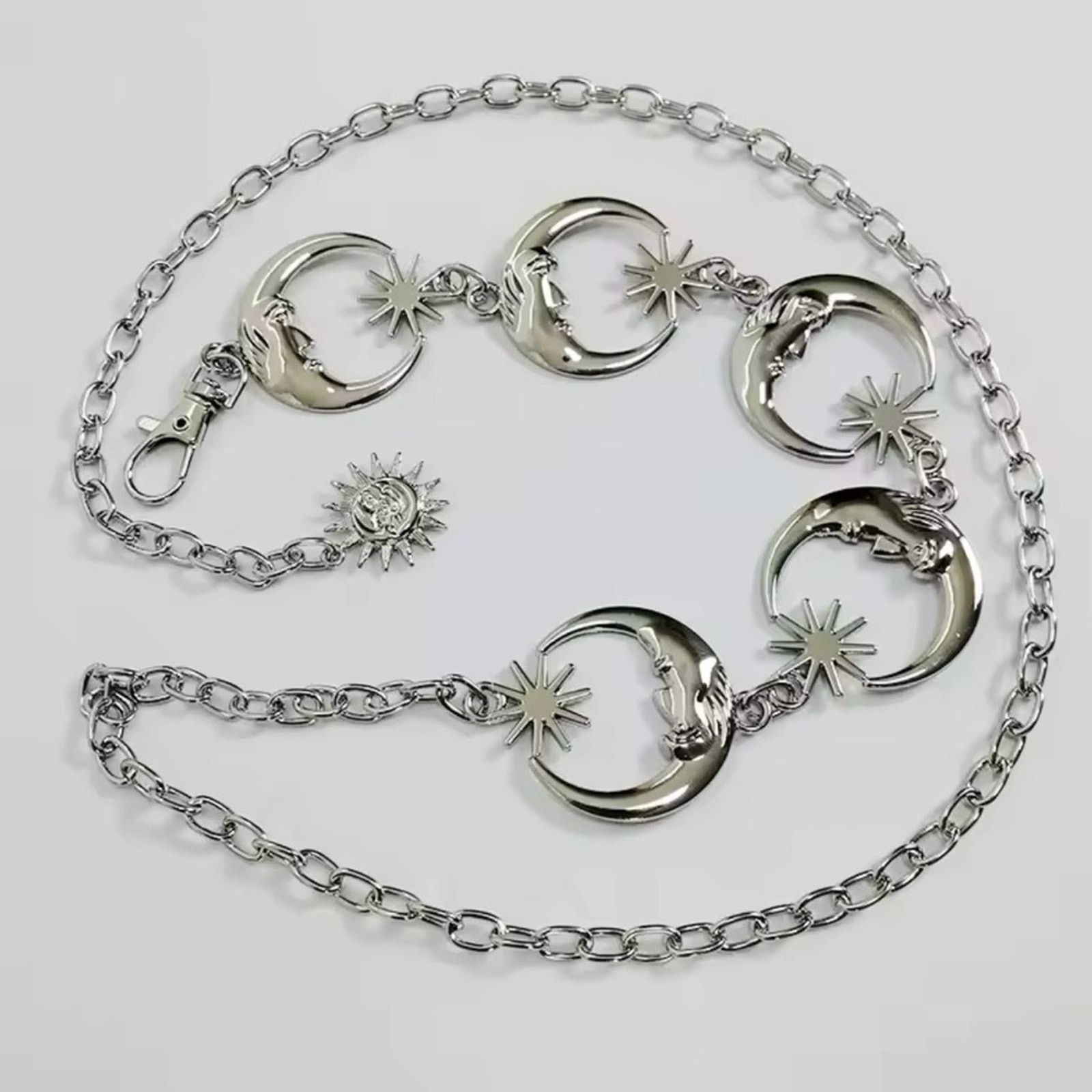 Other Moon Star Chain Silver Belt Celestial Belt Size ONE SIZE - 2 Thumbnail
